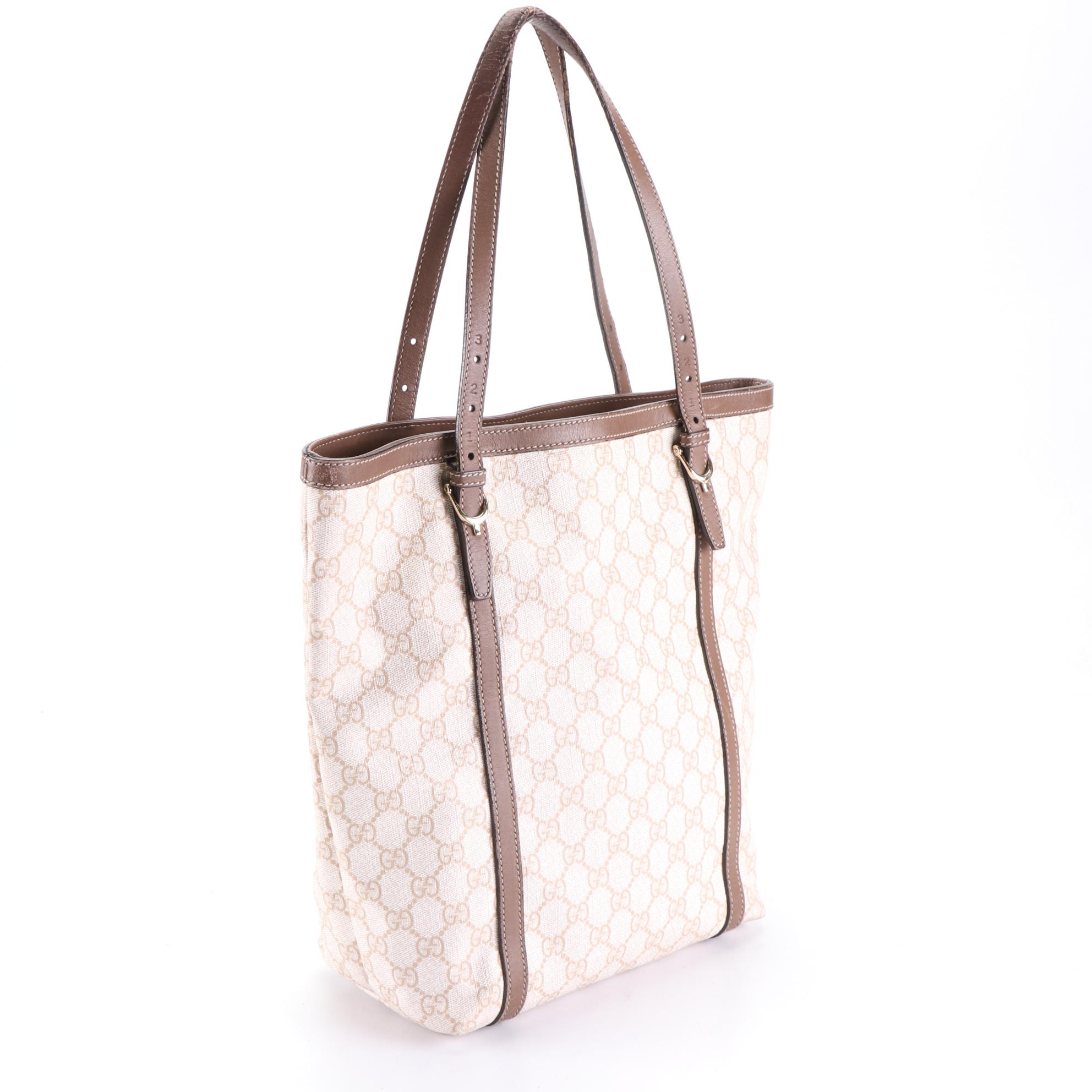 Gucci GG Supreme Canvas and Leather Shoulder Bag