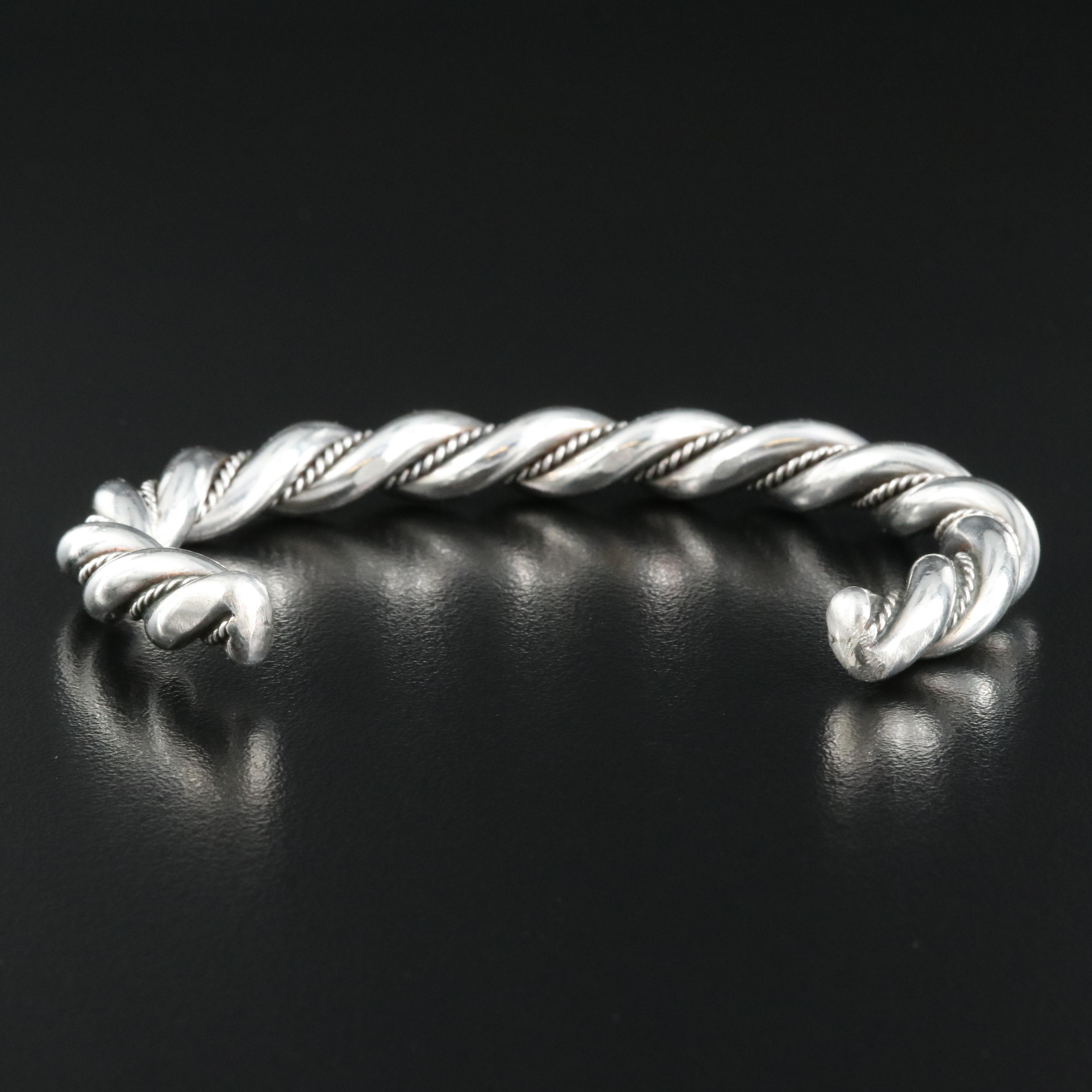 Sterling Braided Cuff