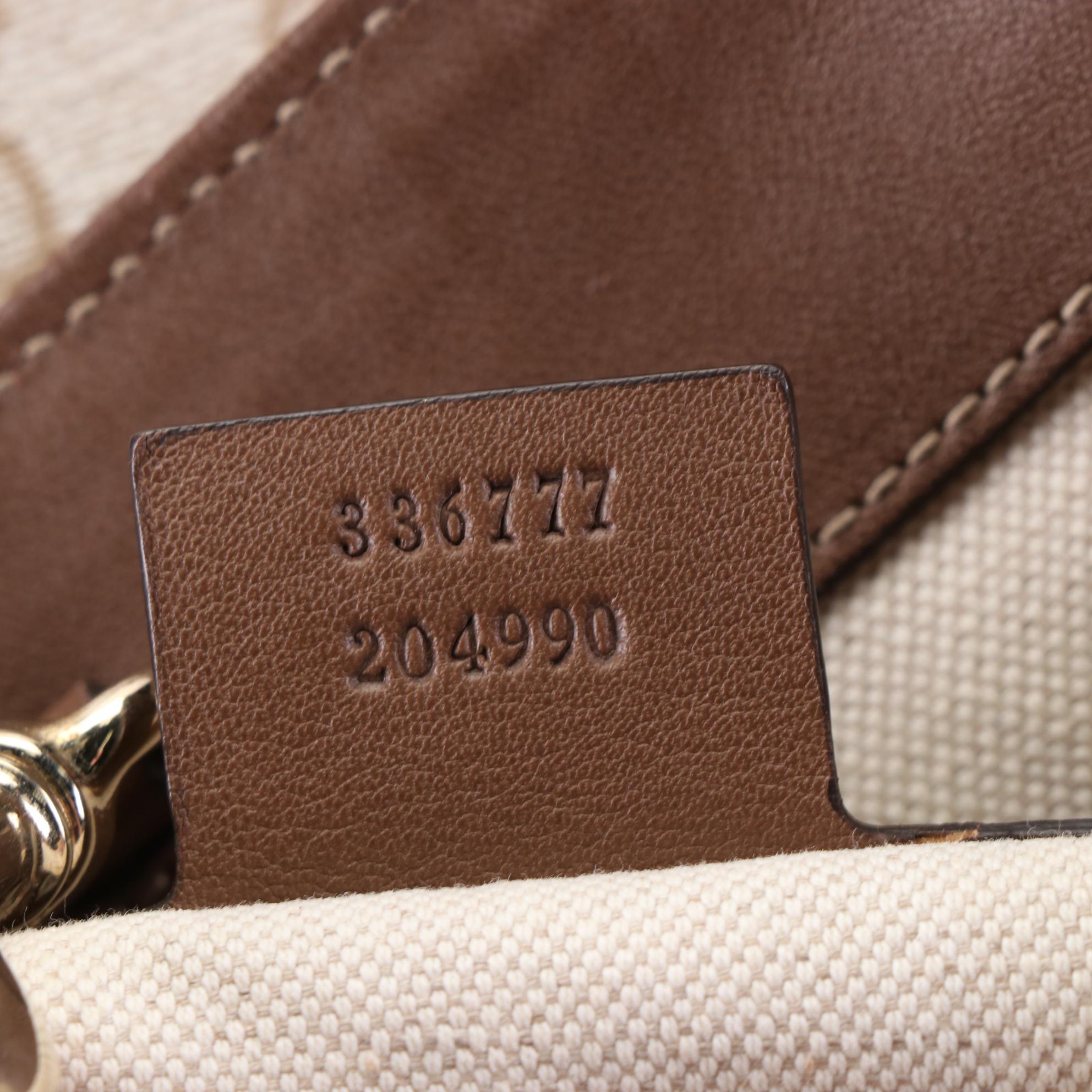 Gucci GG Supreme Canvas and Leather Shoulder Bag