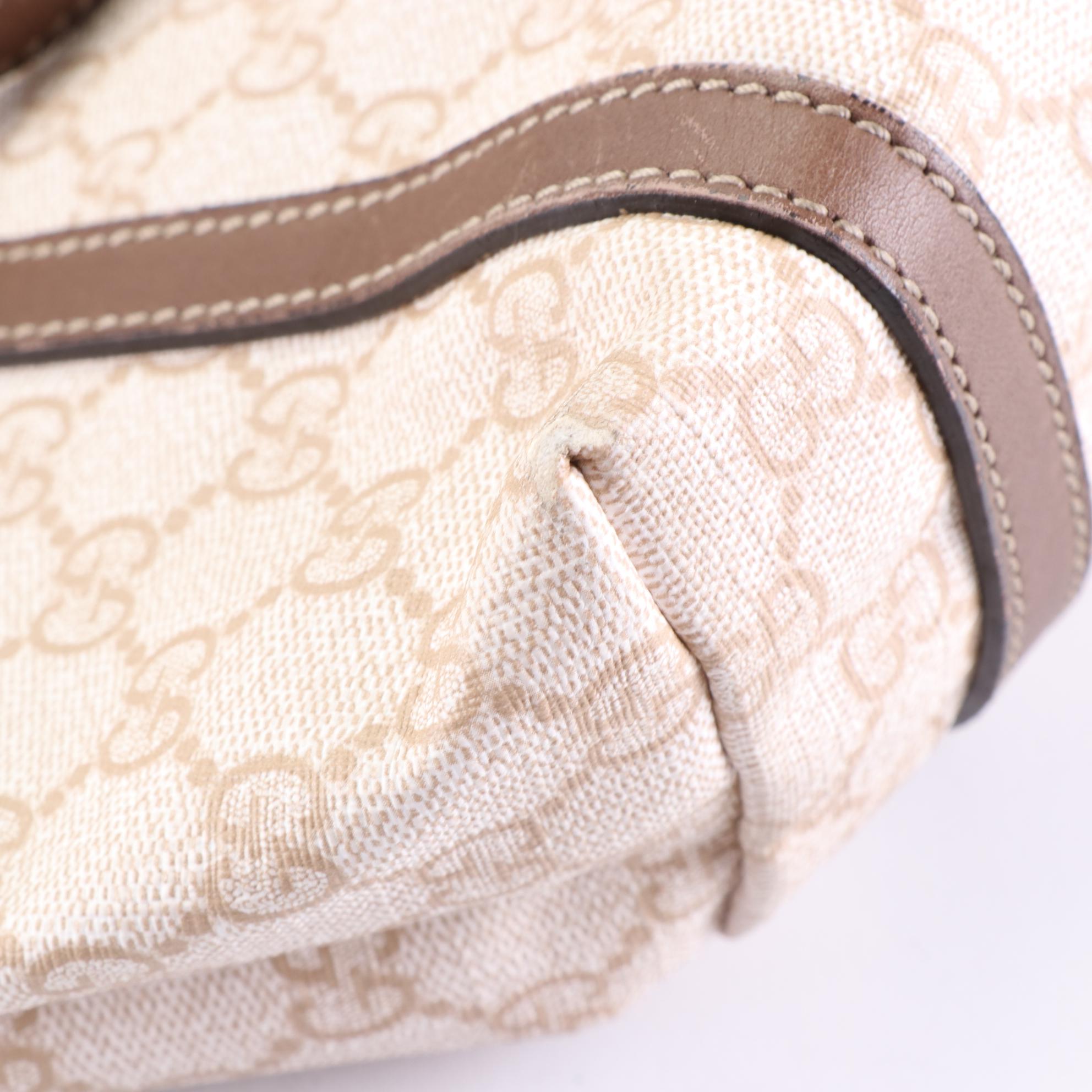 Gucci GG Supreme Canvas and Leather Shoulder Bag