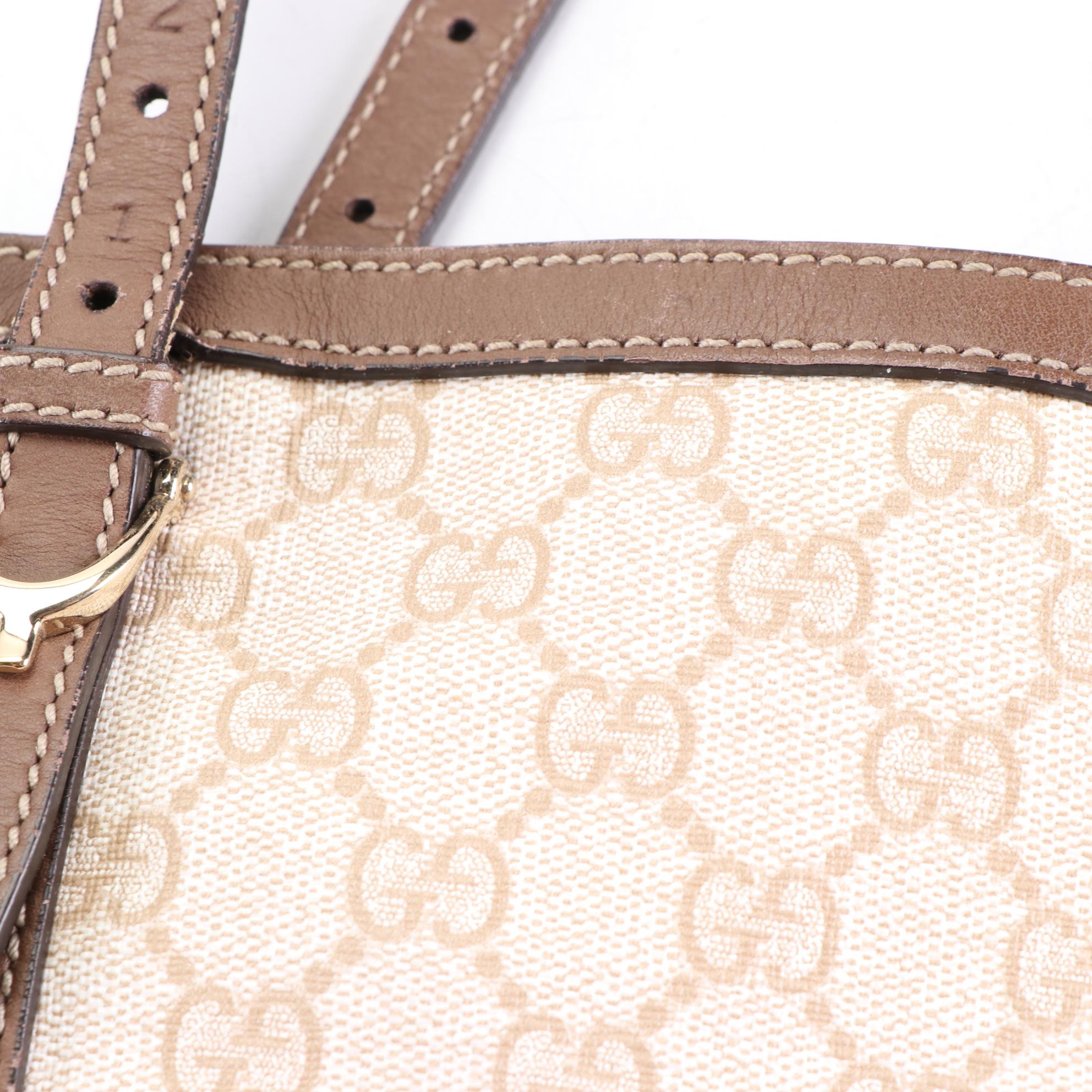 Gucci GG Supreme Canvas and Leather Shoulder Bag