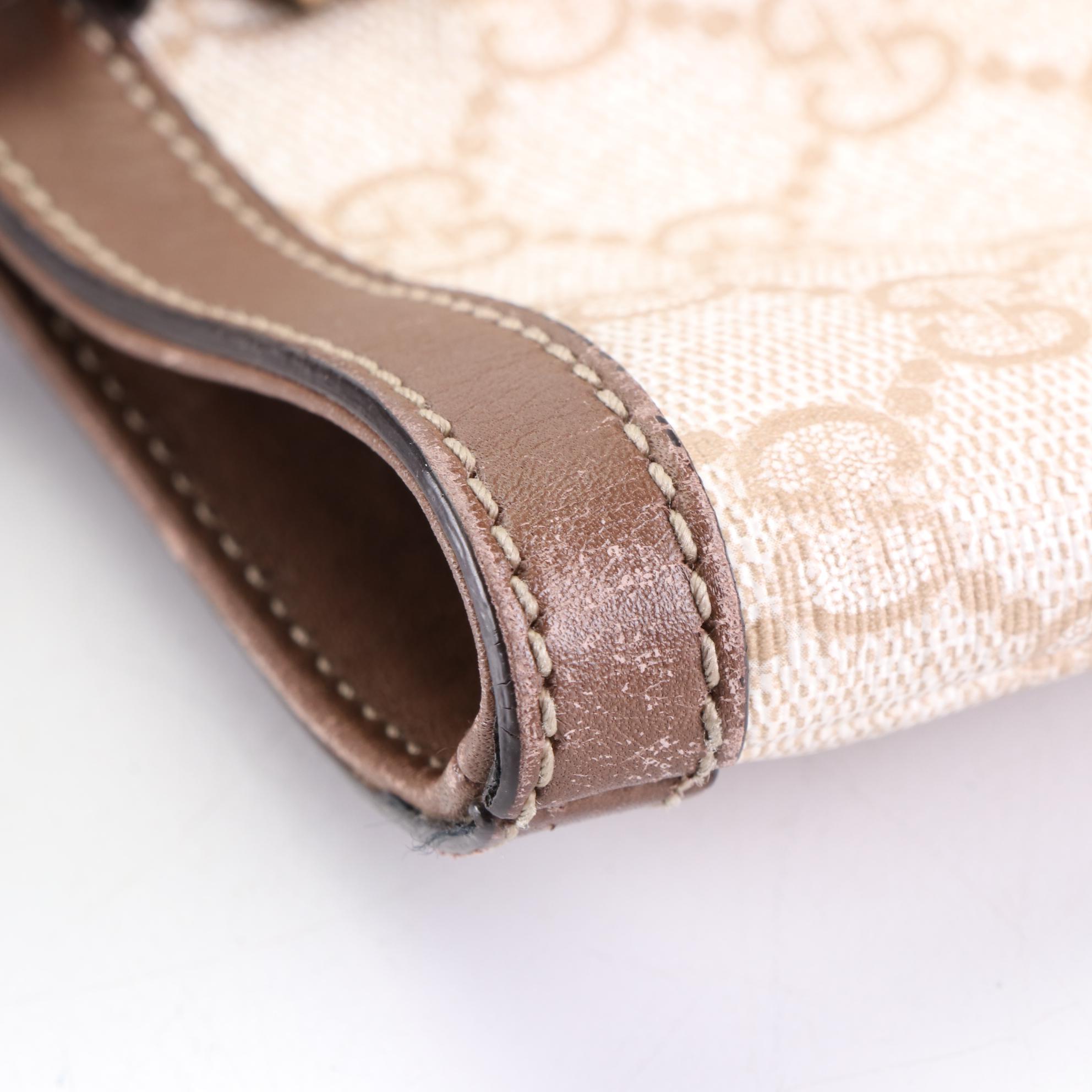 Gucci GG Supreme Canvas and Leather Shoulder Bag