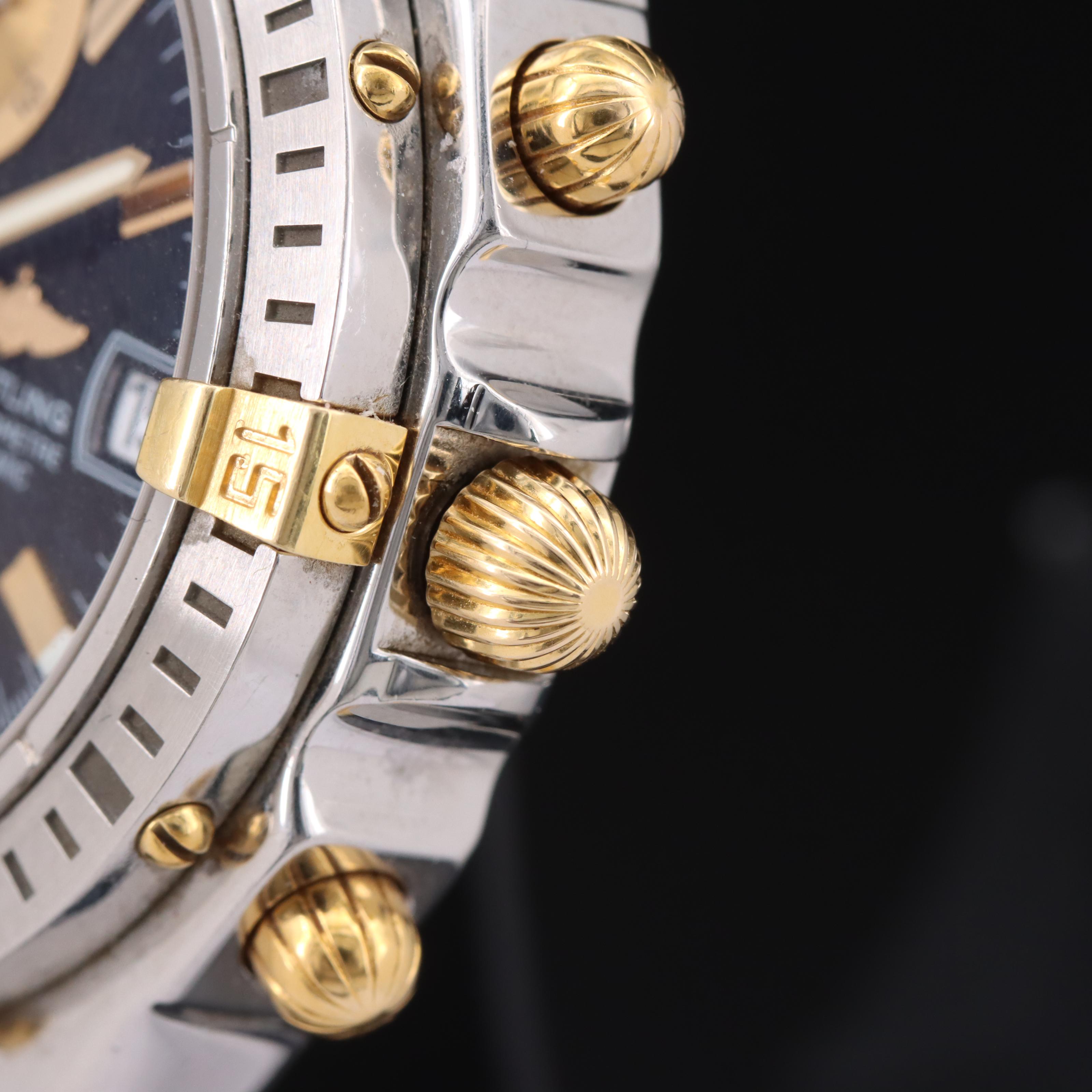 18K and Stainless Steel Breitling Chronomat Chronograph Watch