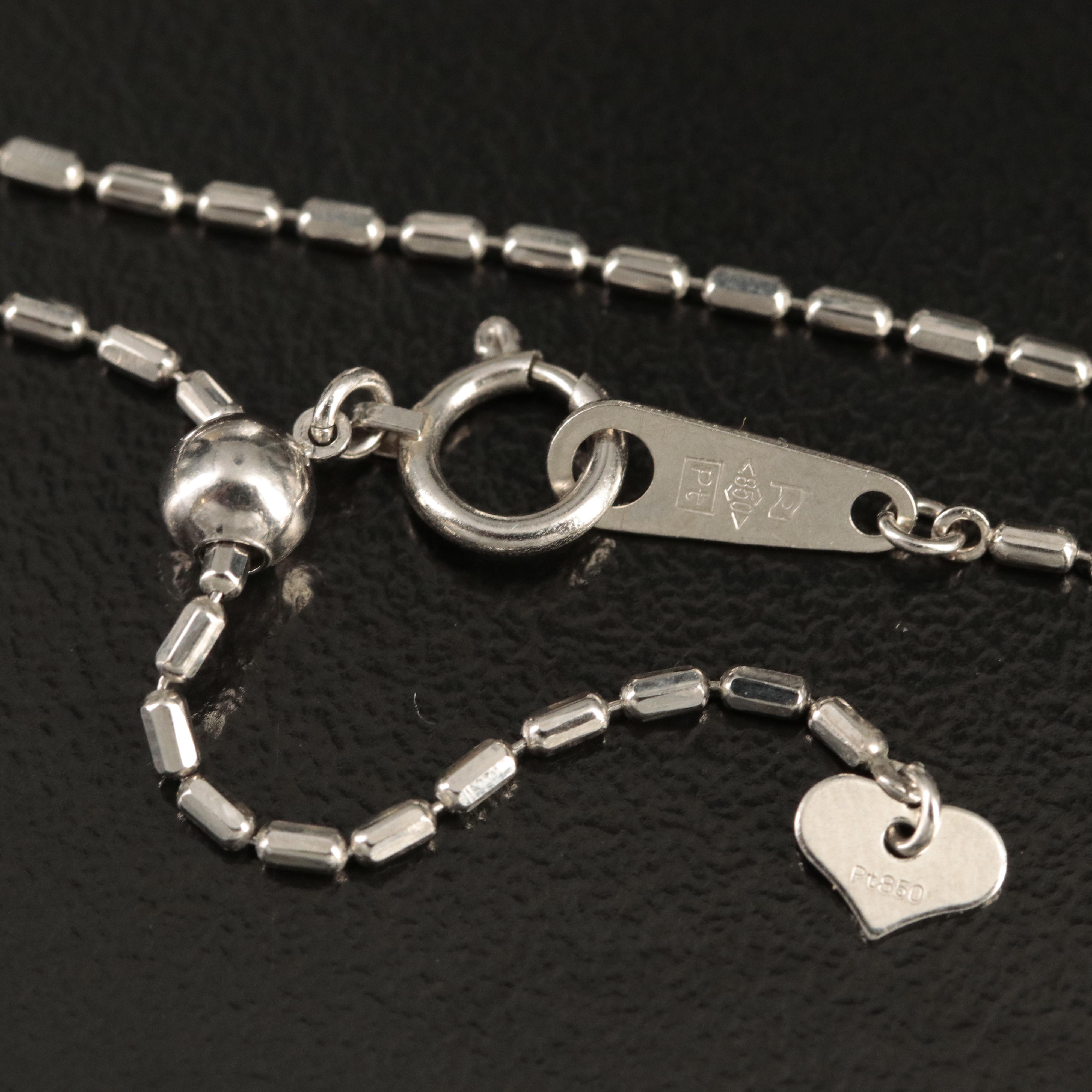 Platinum 29.73 CT Black Opal and Diamond Pendant Necklace with 18K Accents