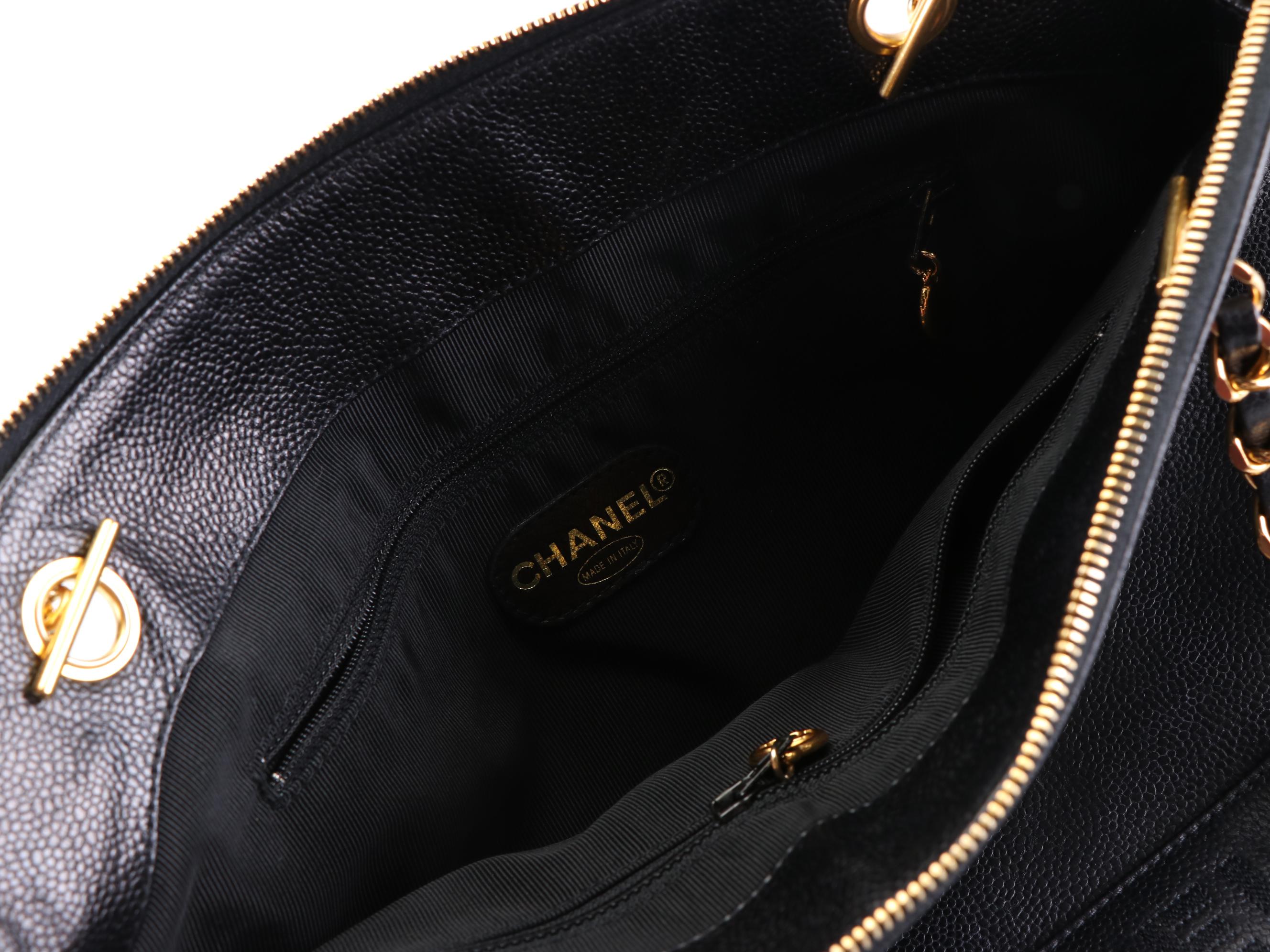 Chanel Caviar Leather Chain Strap Shoulder Bag