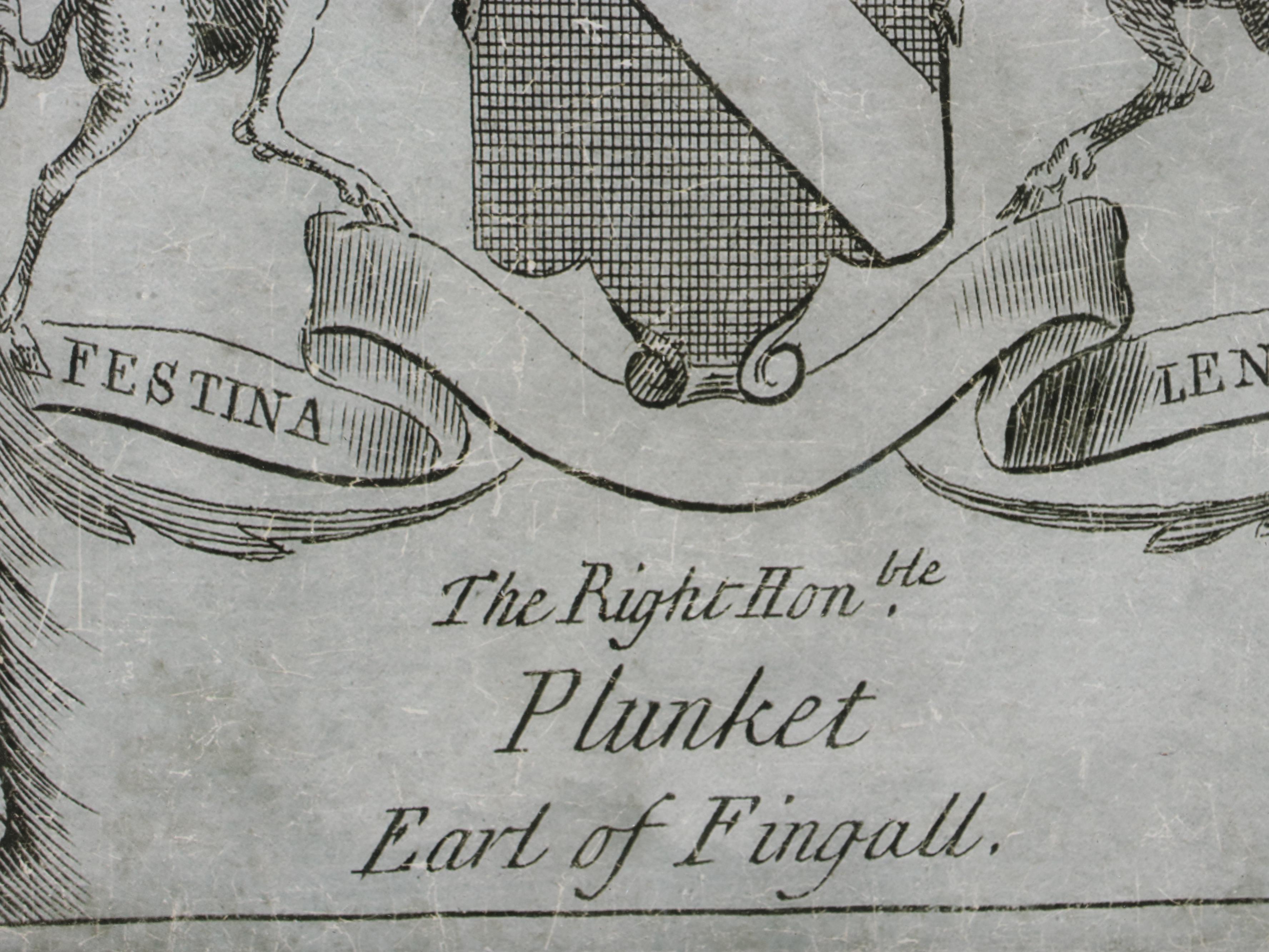 Offset Lithograph "The Right Honorable Plunket, Earl of Fingall"