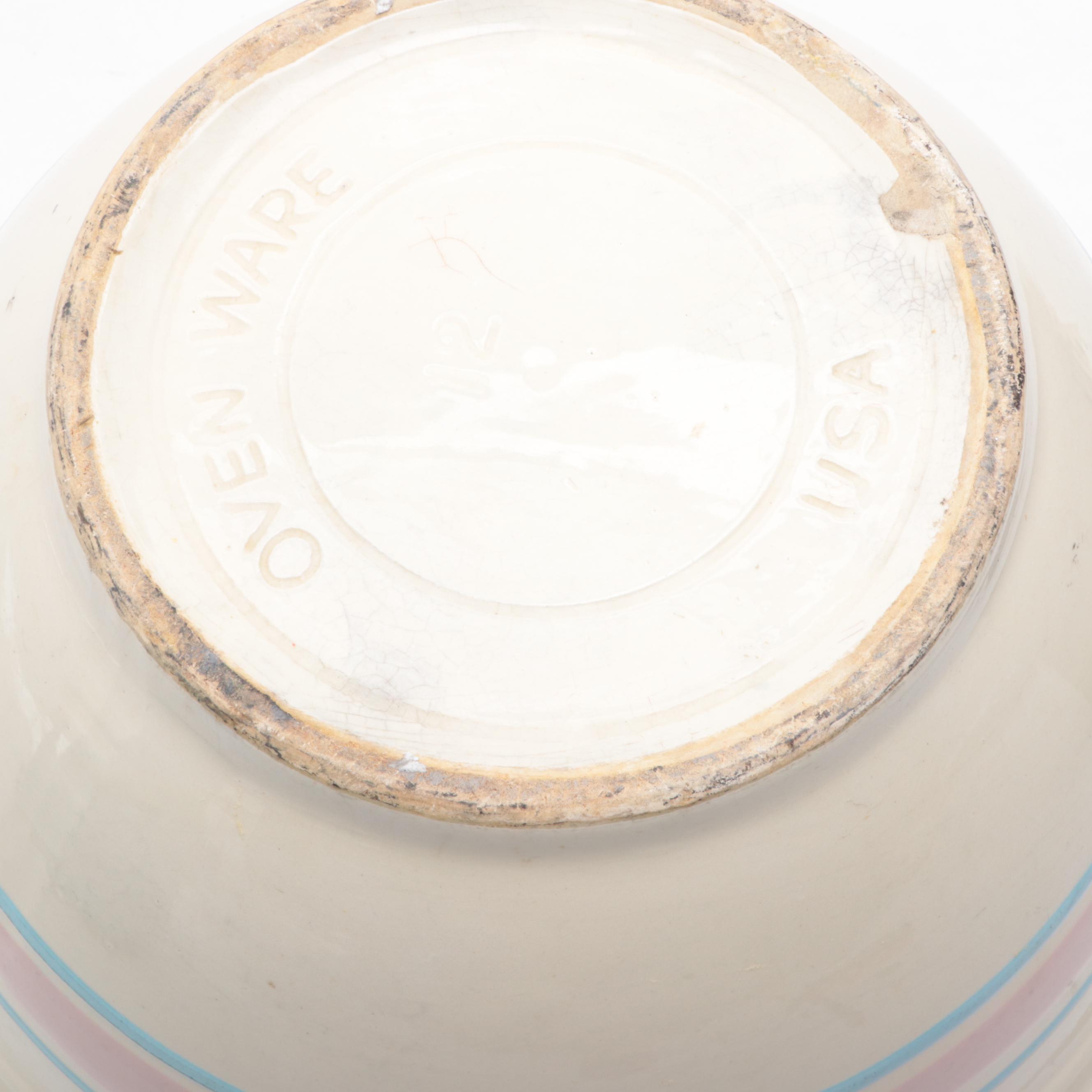 Frankoma Pottery Pitcher with Ransbottom and Other Mixing Bowls