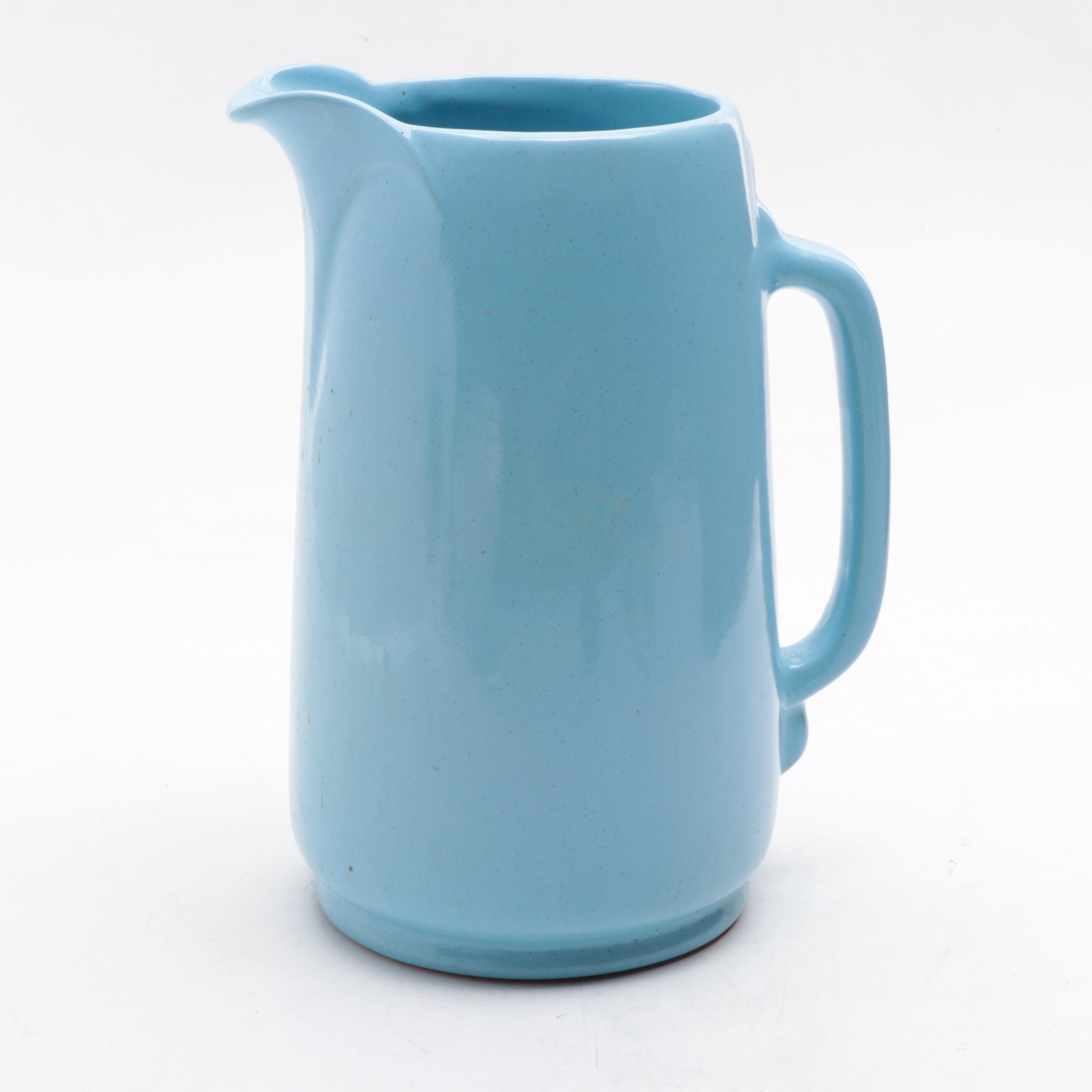 Frankoma Pottery Pitcher with Ransbottom and Other Mixing Bowls