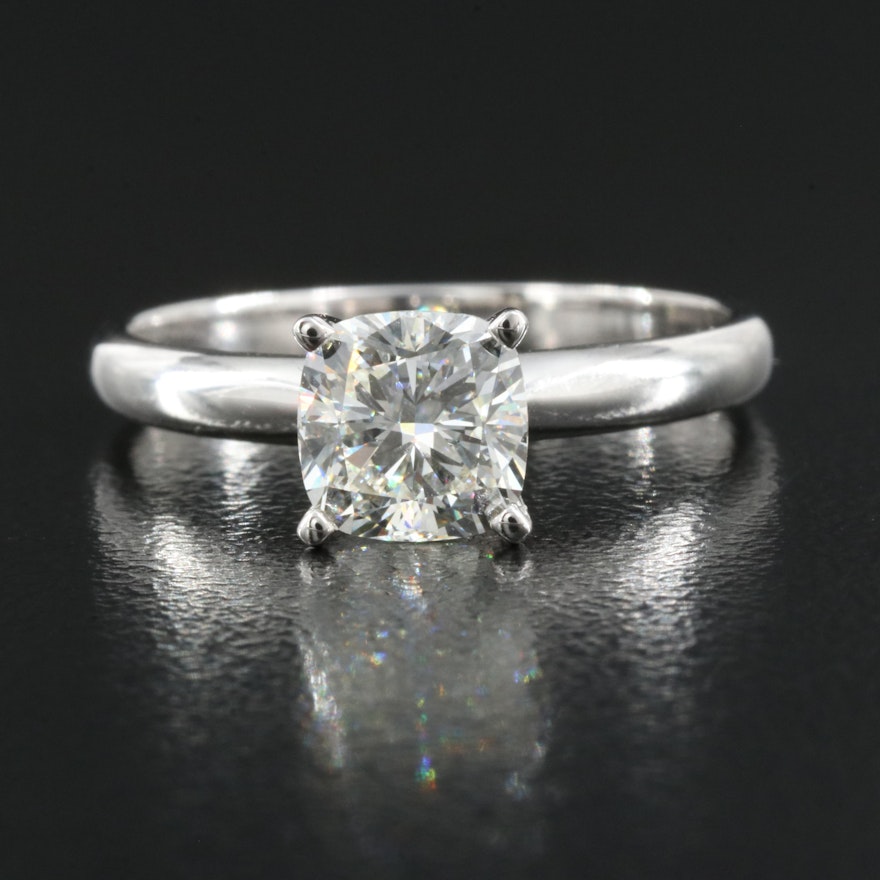 14K 1.30 CT Lab Grown Diamond Solitaire Ring