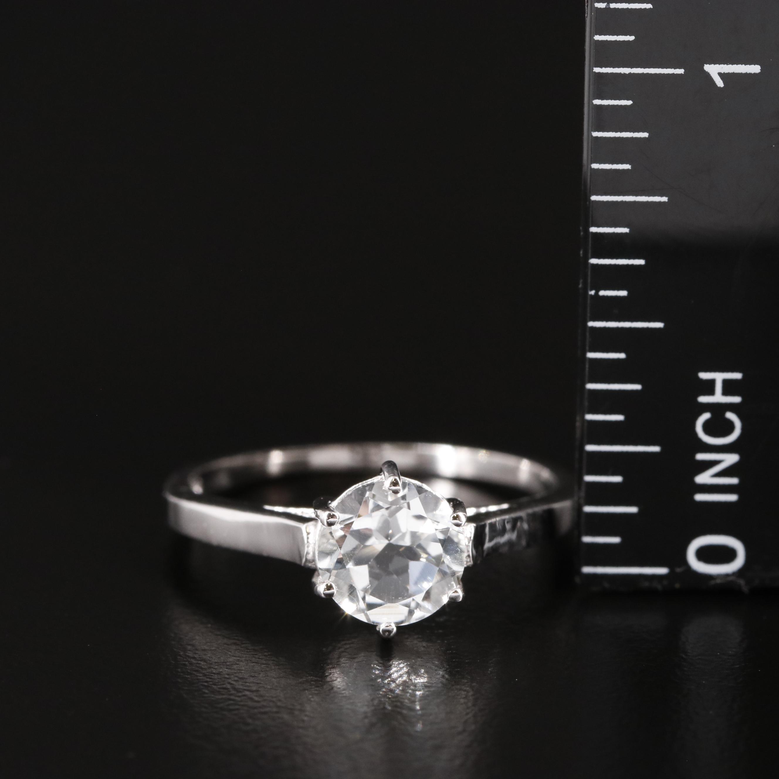 Sterling White Topaz Ring