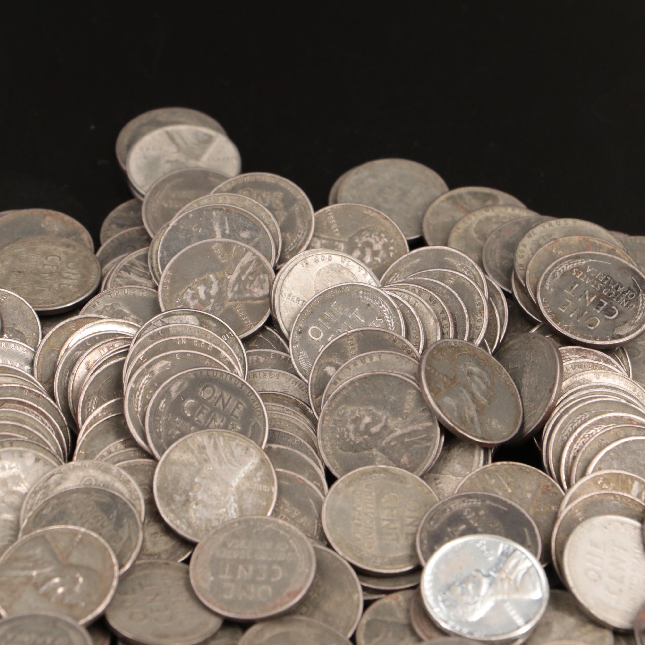 Three Hundred Forty 1943 Steel Cents