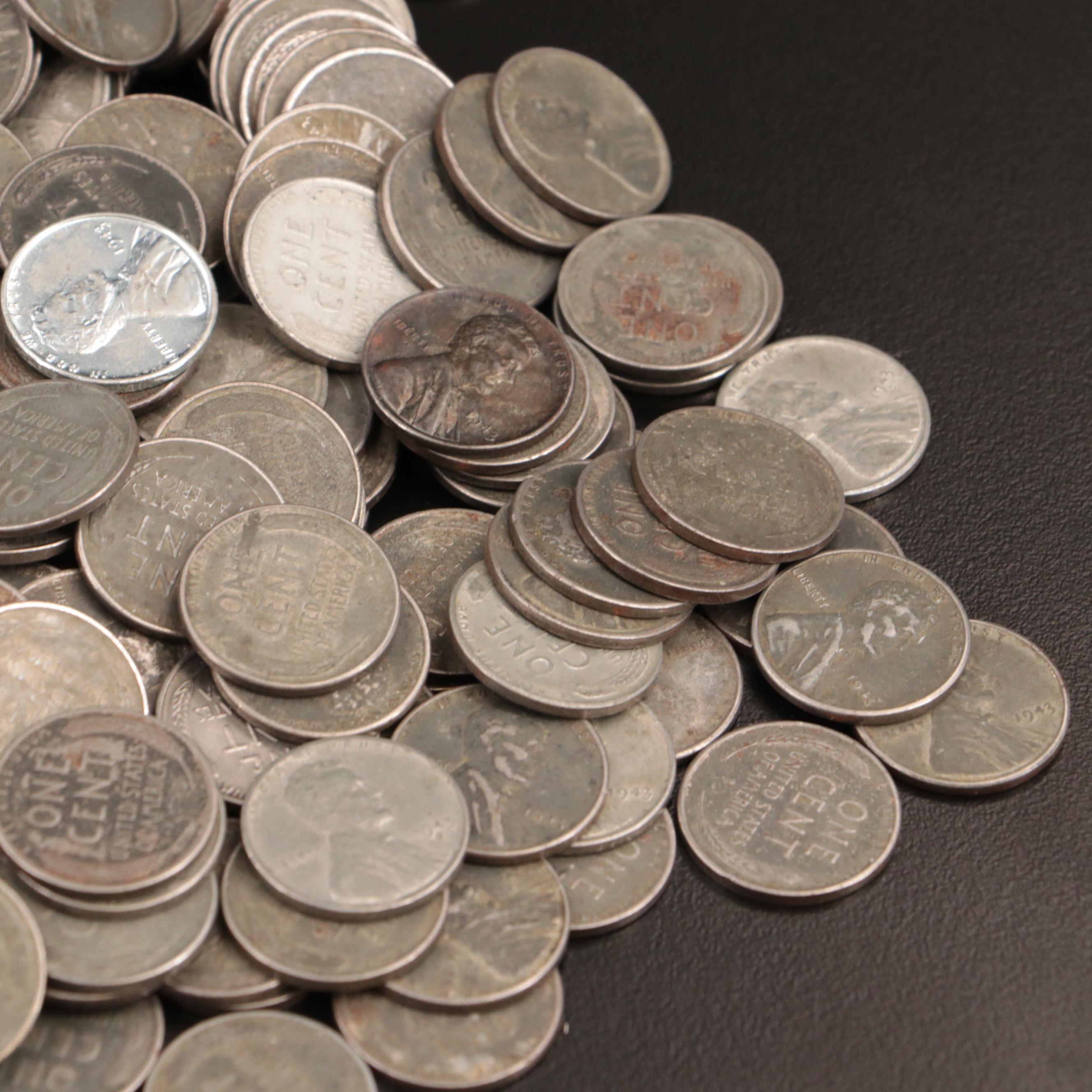 Three Hundred Forty 1943 Steel Cents