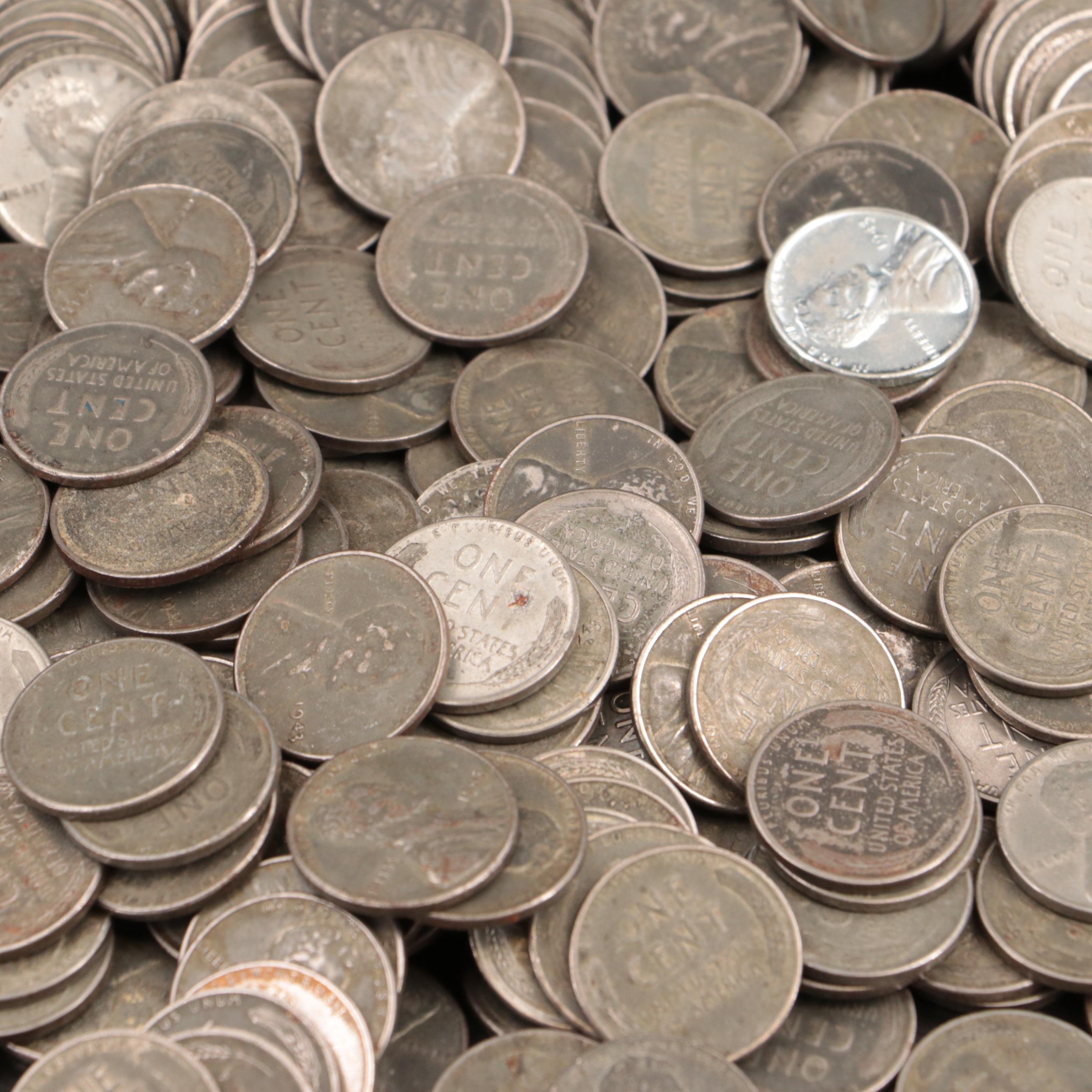 Three Hundred Forty 1943 Steel Cents