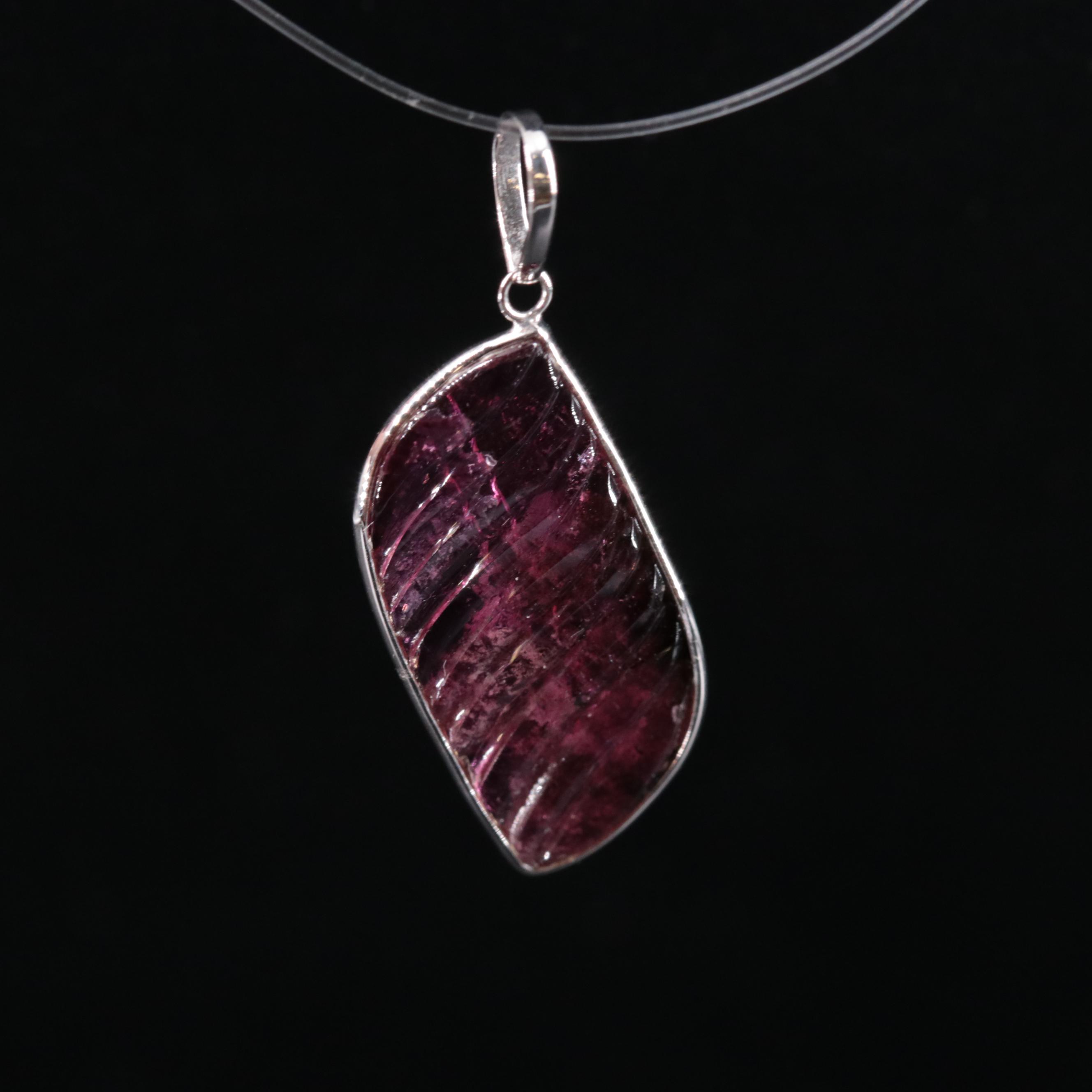 14K Pink Tourmaline Pendant