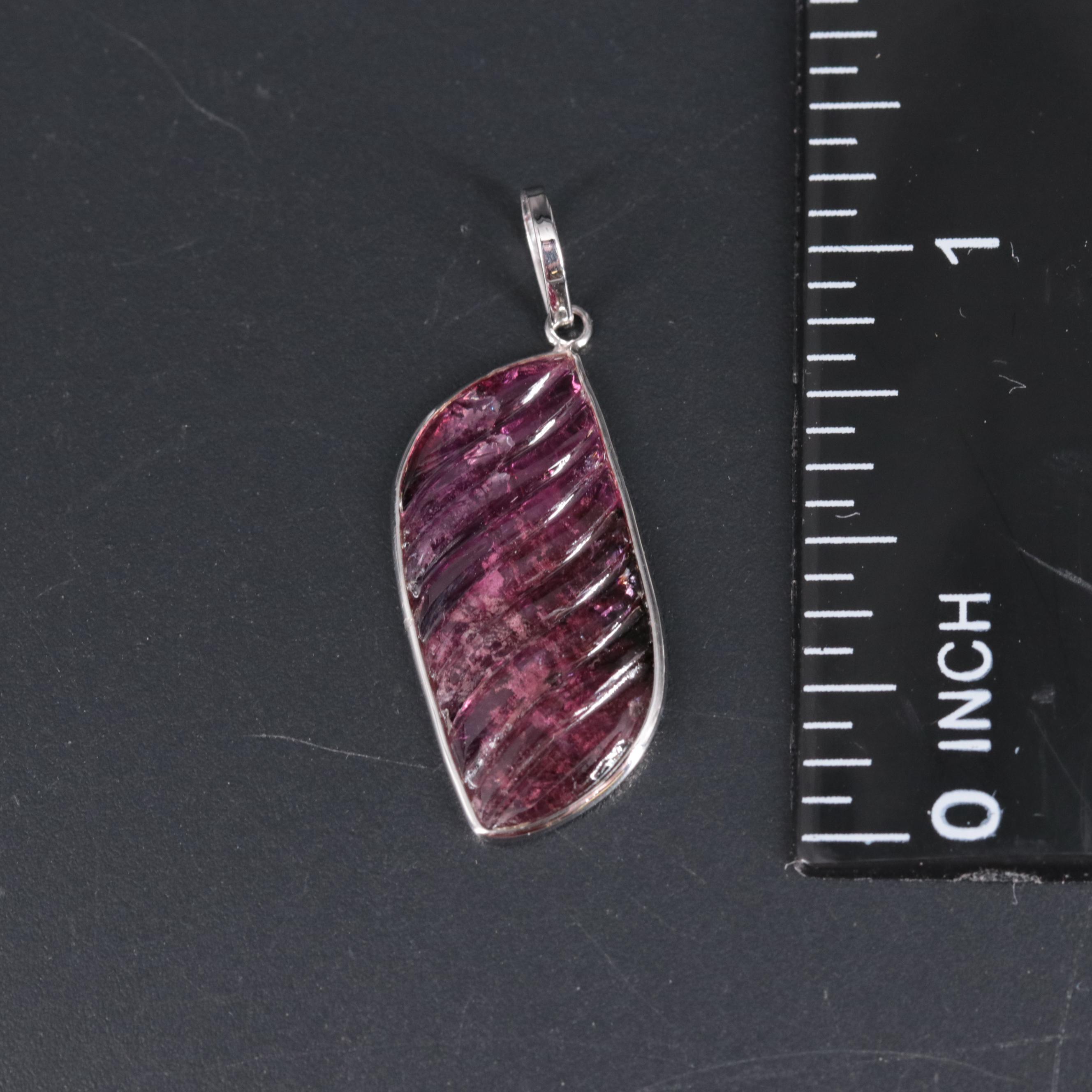 14K Pink Tourmaline Pendant