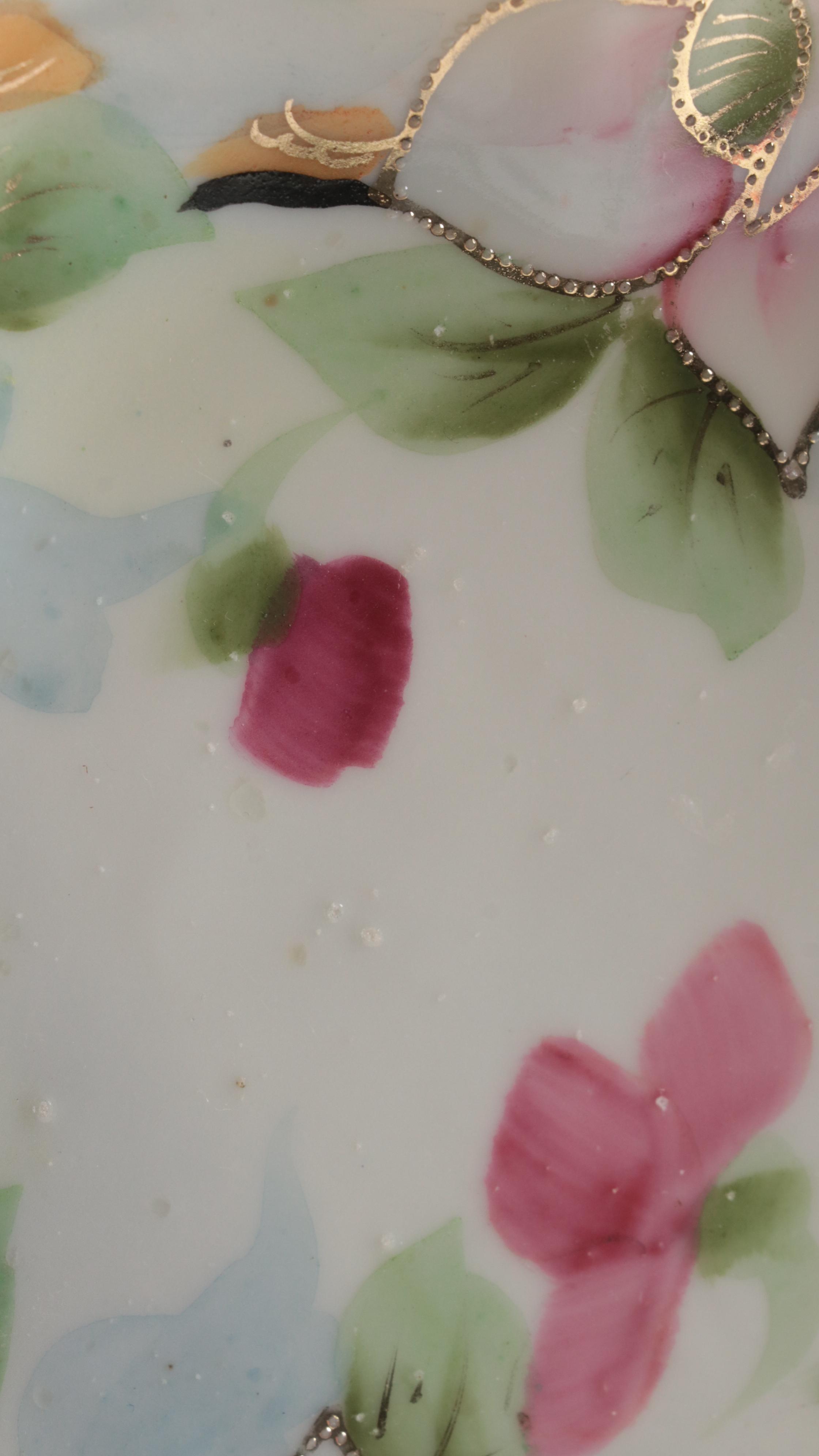 Royal Kinran and Other Nippon Floral Painted Porcelain Bowls