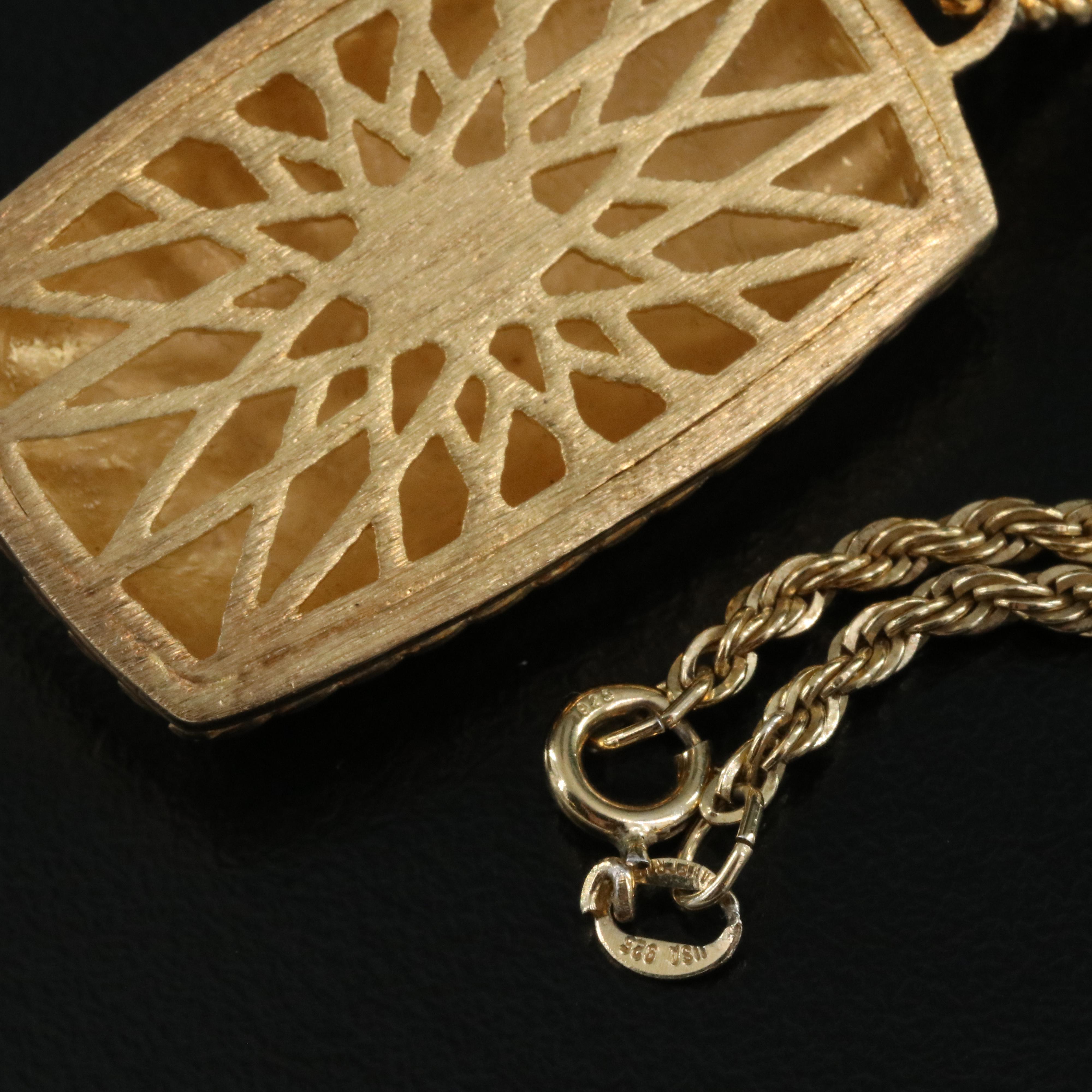 Italian Veronese Pendant on Danecraft Braided Chain in Sterling