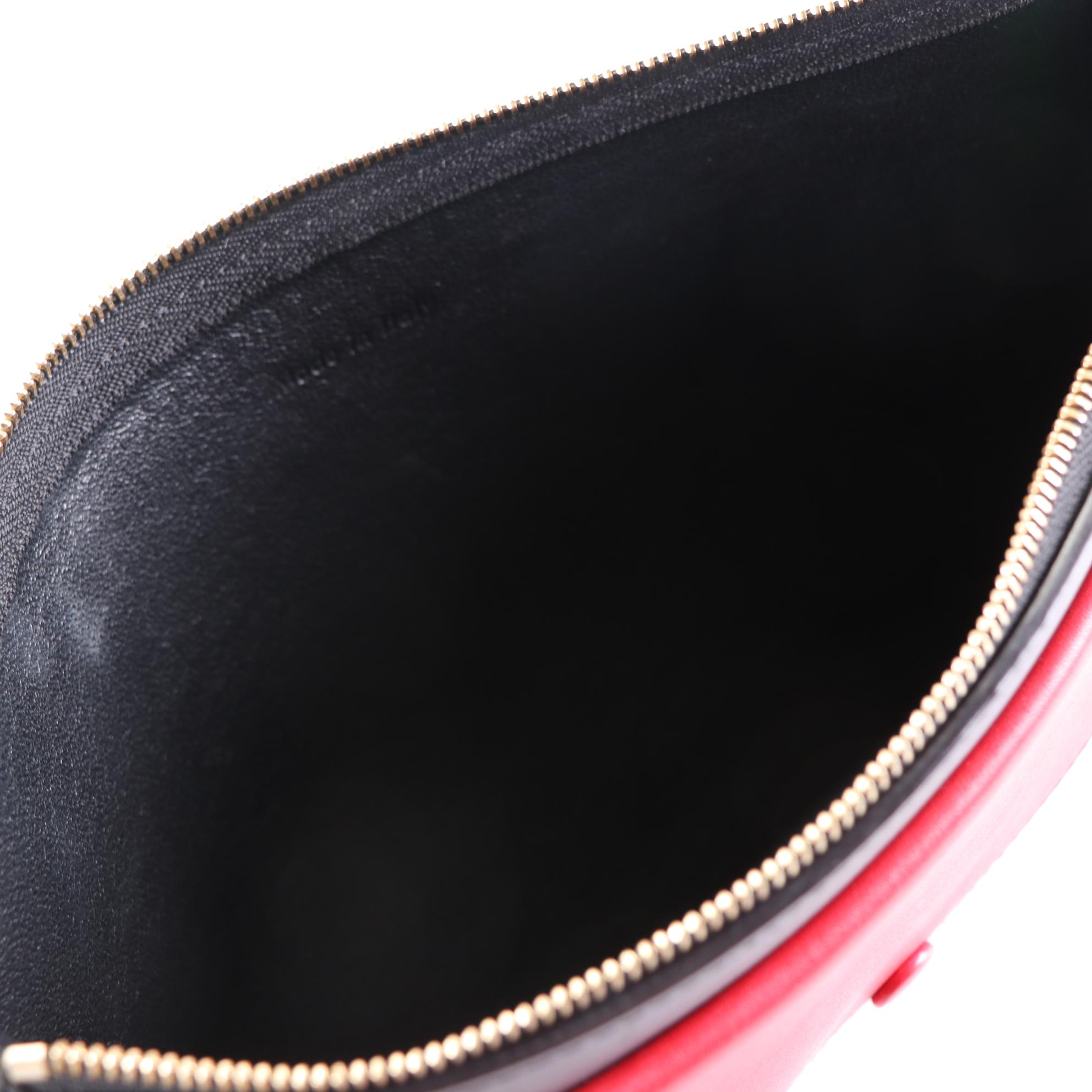 Céline Medium Pocket Clutch on Chain in Tricolor Leather