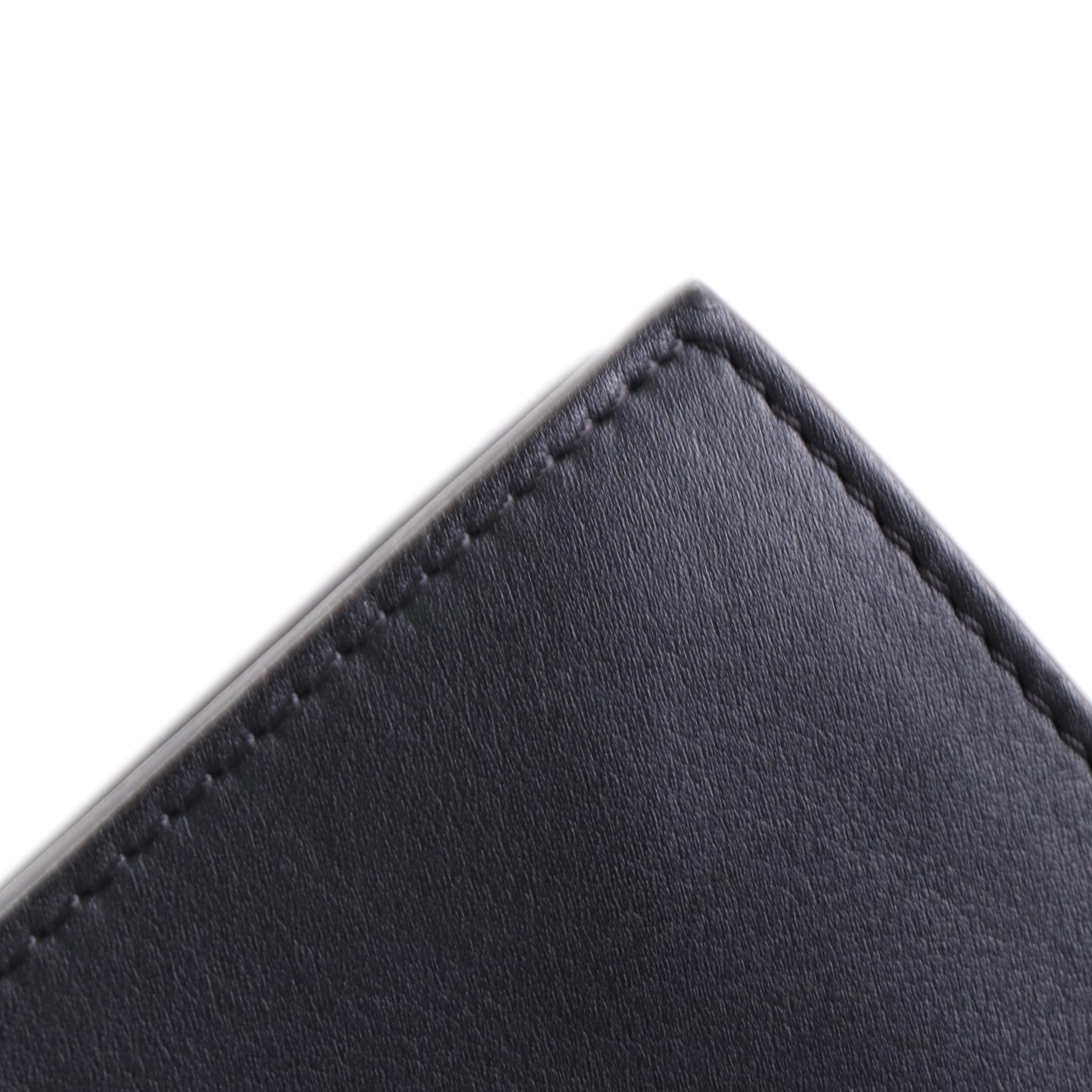 Céline Medium Pocket Clutch on Chain in Tricolor Leather