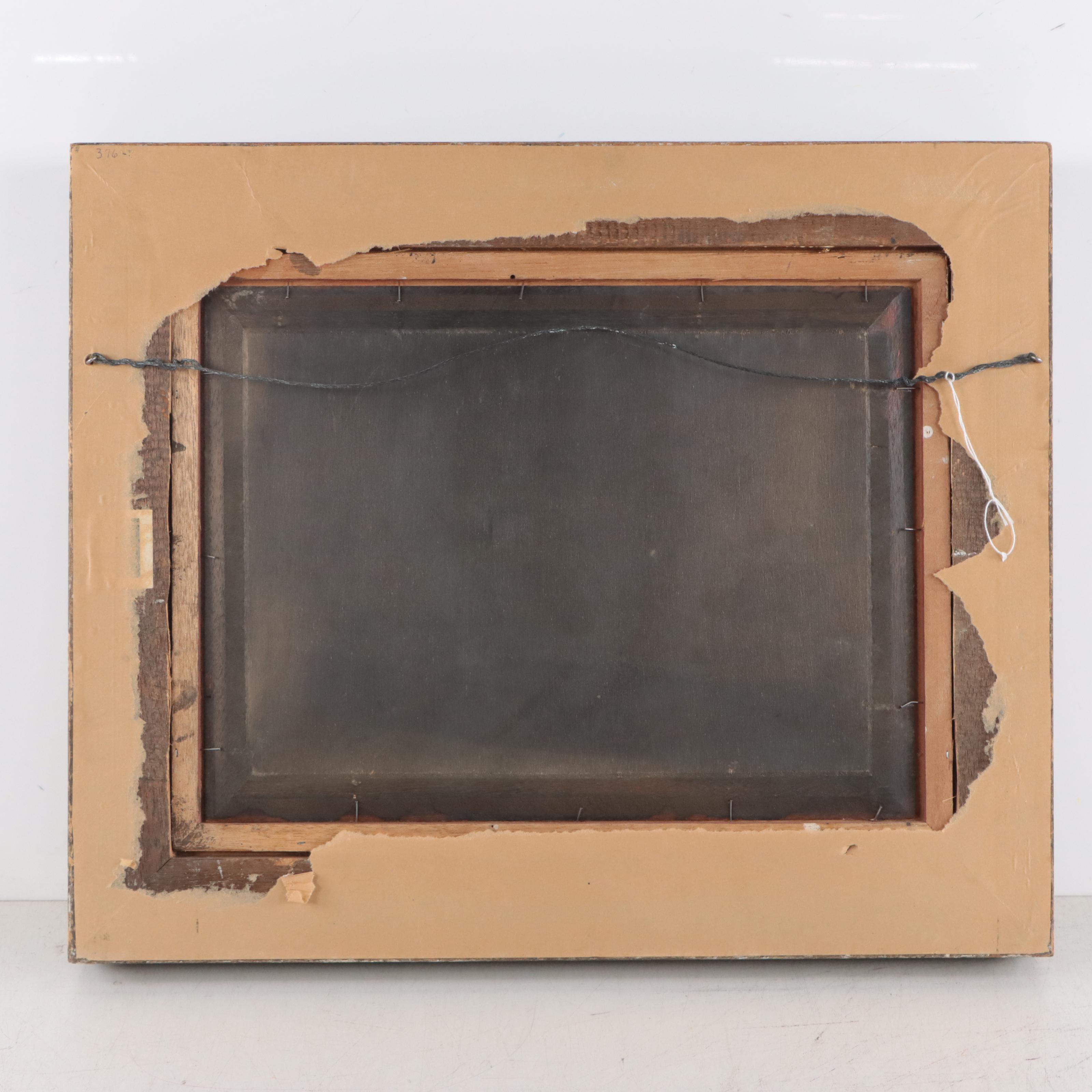 Stephan de Haan Dutch Landscape Oil Painting of Ice Skaters