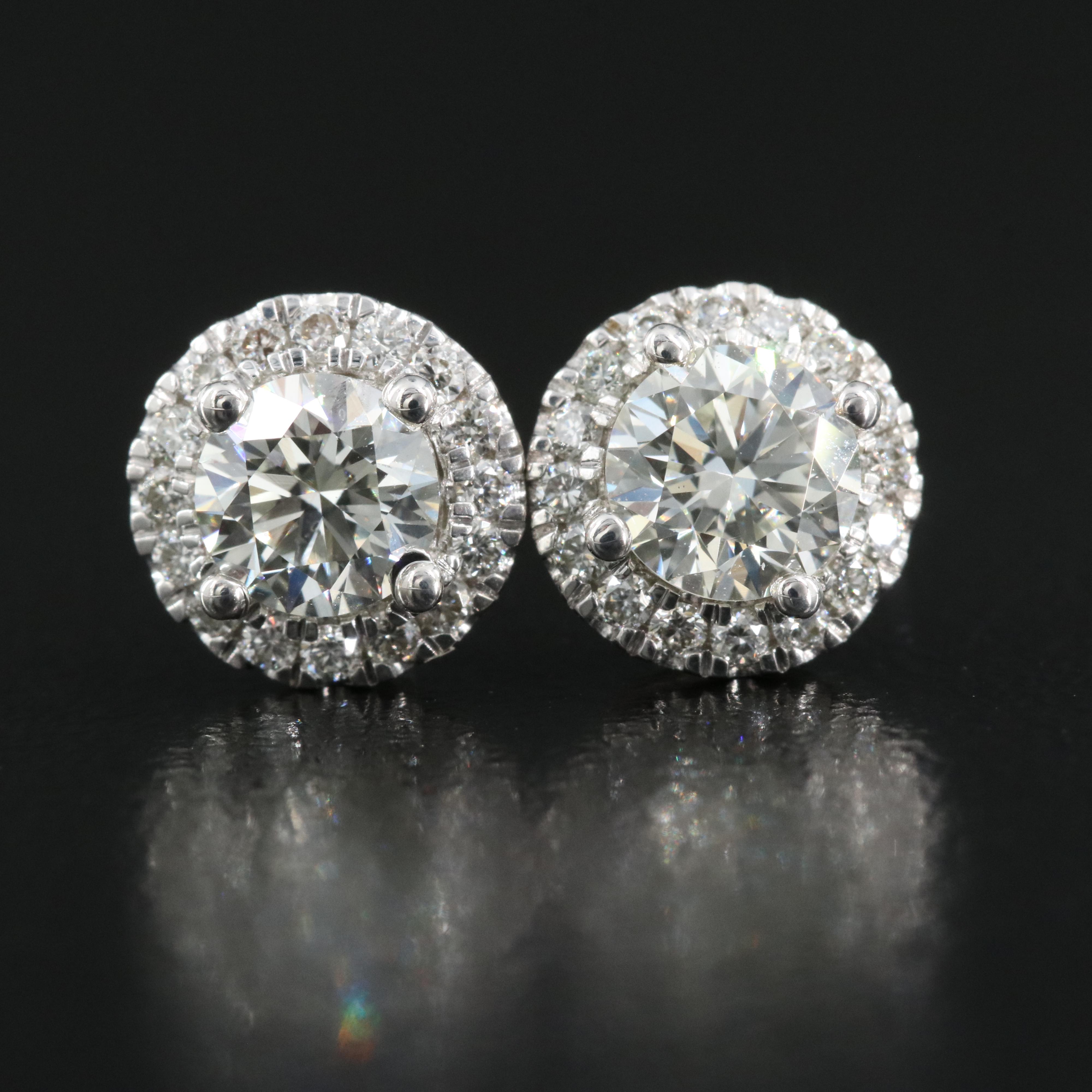 14K 0.98 CTW Lab Grown Diamond Stud Earrings