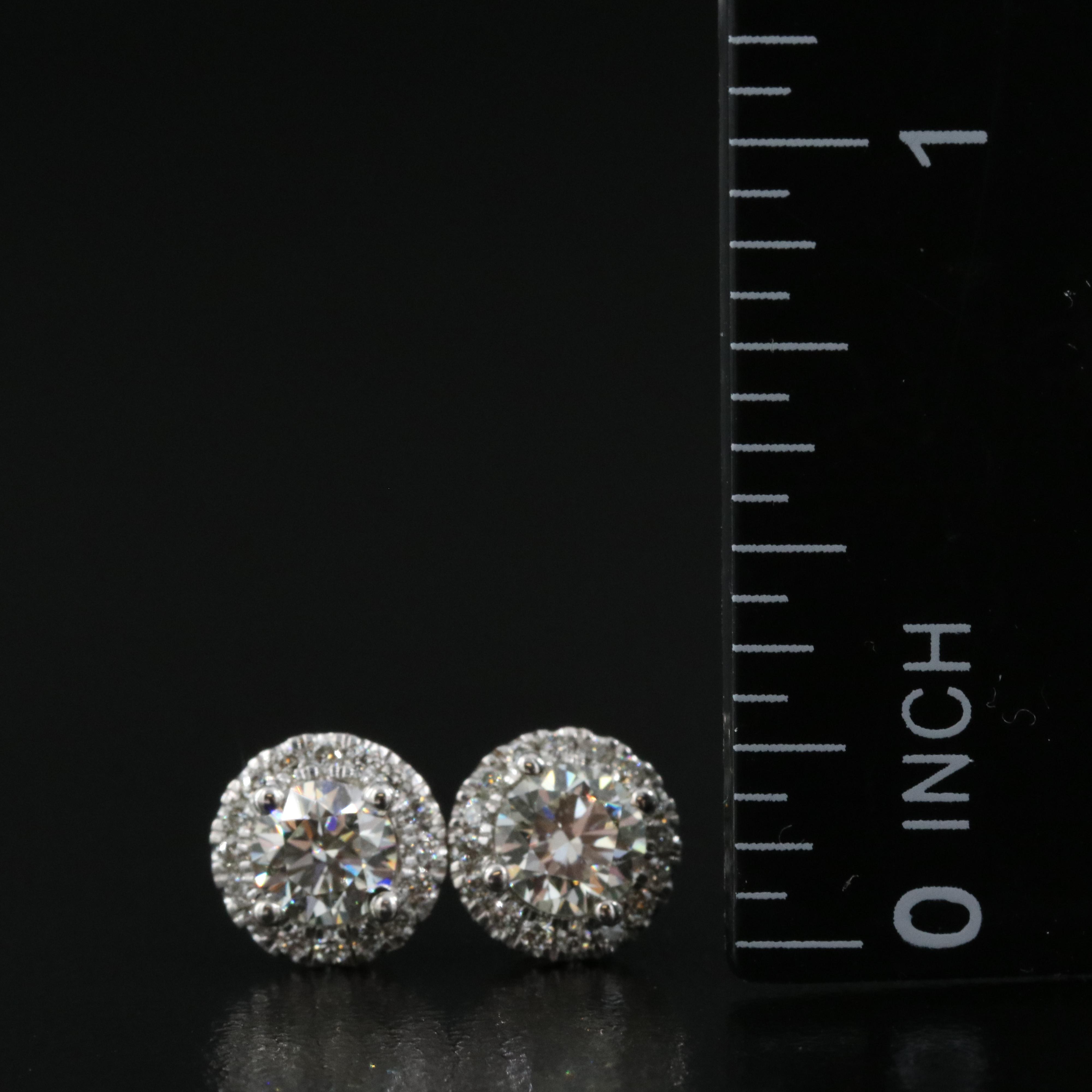 14K 0.98 CTW Lab Grown Diamond Stud Earrings
