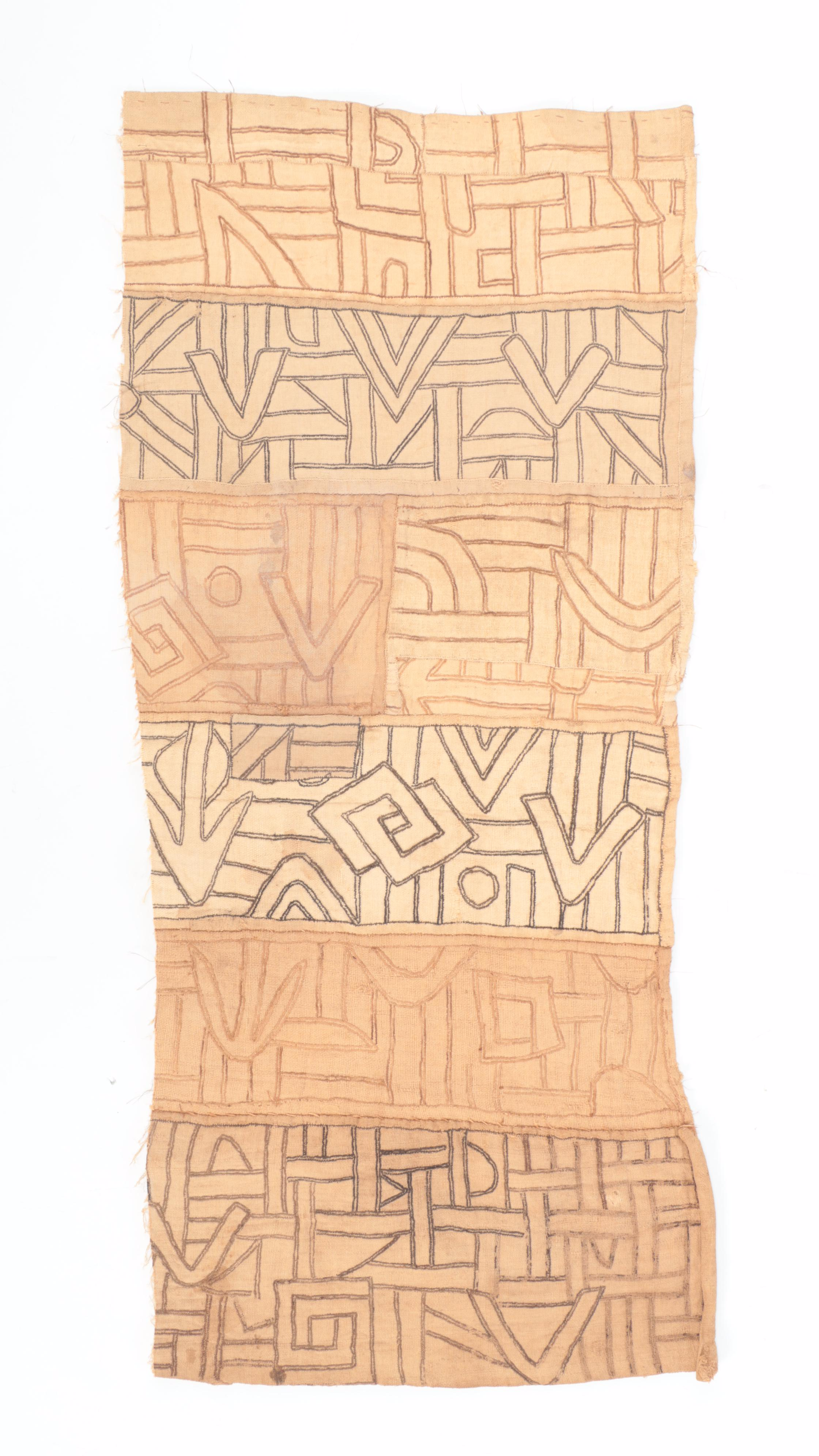 Kuba Woven Raffia Cloth Skirt Fragments