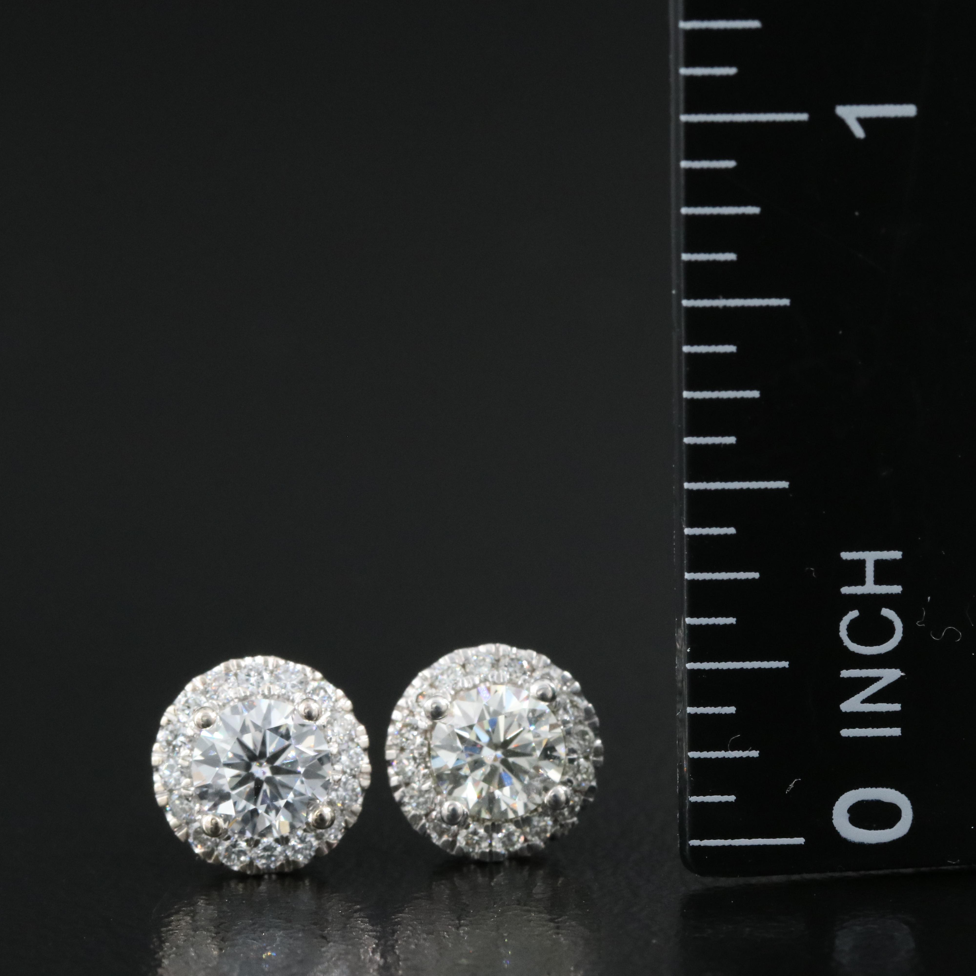 14K 0.96 CTW Lab Grown Diamond Stud Earrings