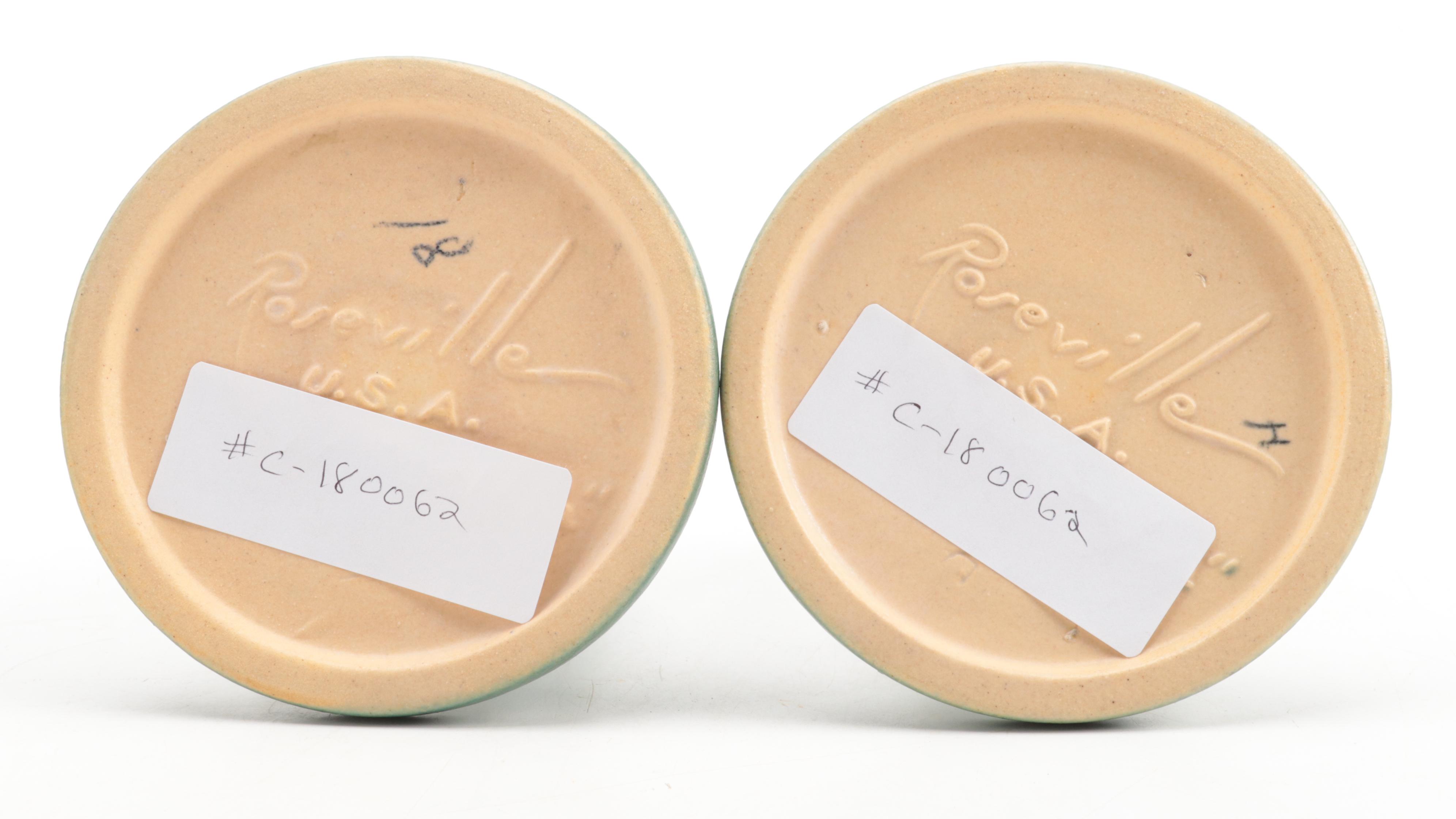 Roseville Pottery "Zephyr Lily" Planter and Vases with "Foxglove" Candlesticks