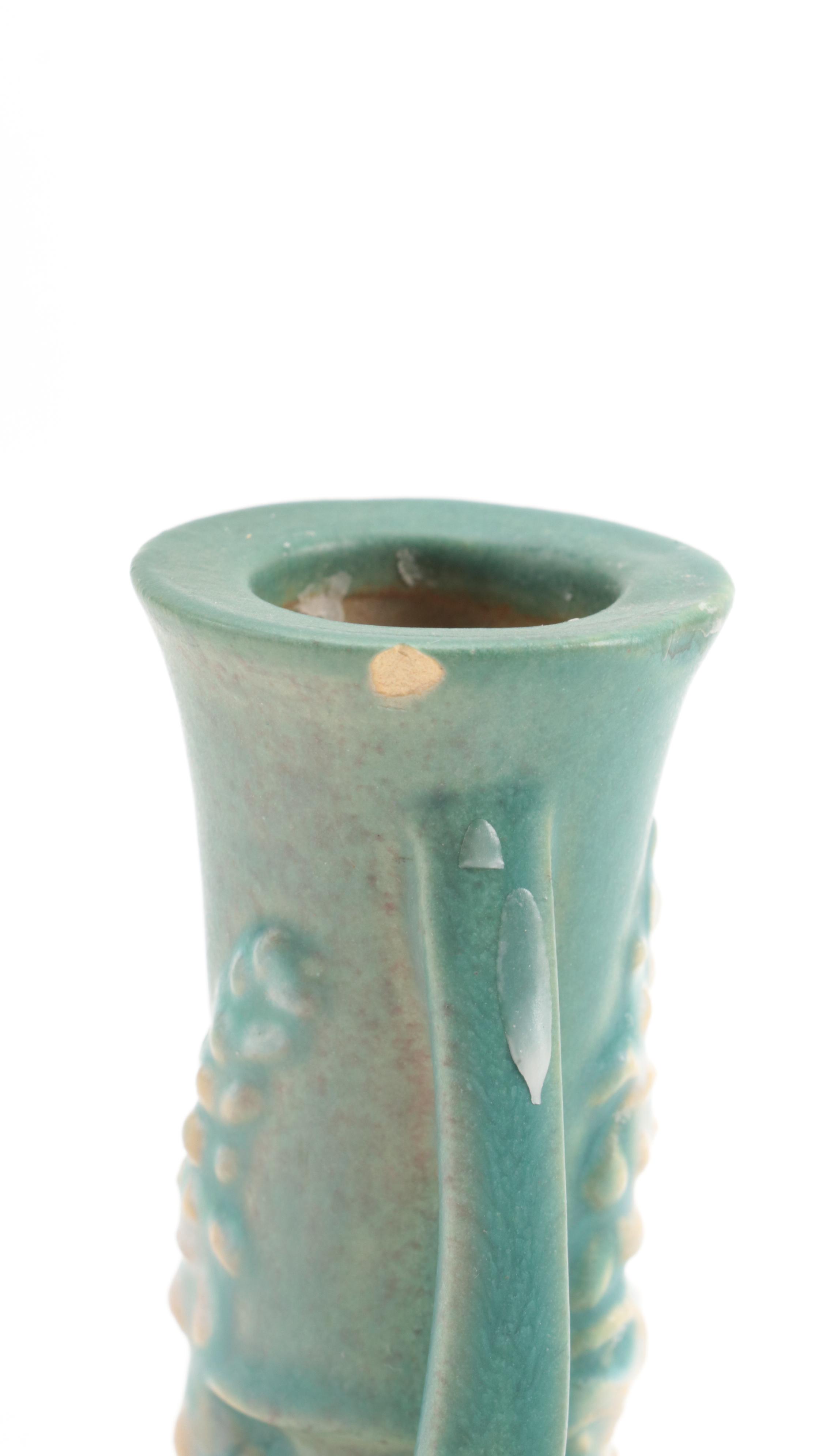 Roseville Pottery "Zephyr Lily" Planter and Vases with "Foxglove" Candlesticks