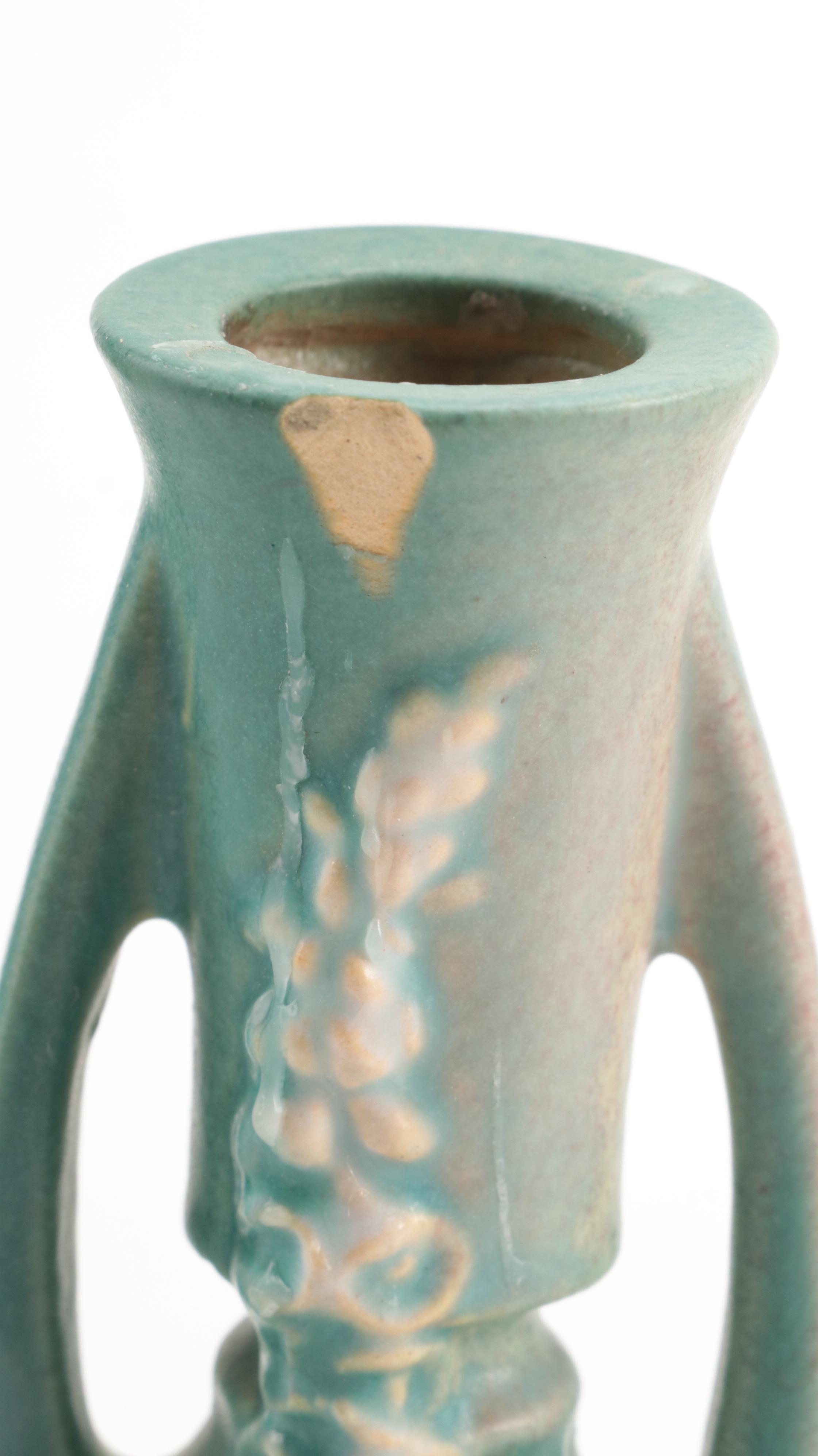 Roseville Pottery "Zephyr Lily" Planter and Vases with "Foxglove" Candlesticks