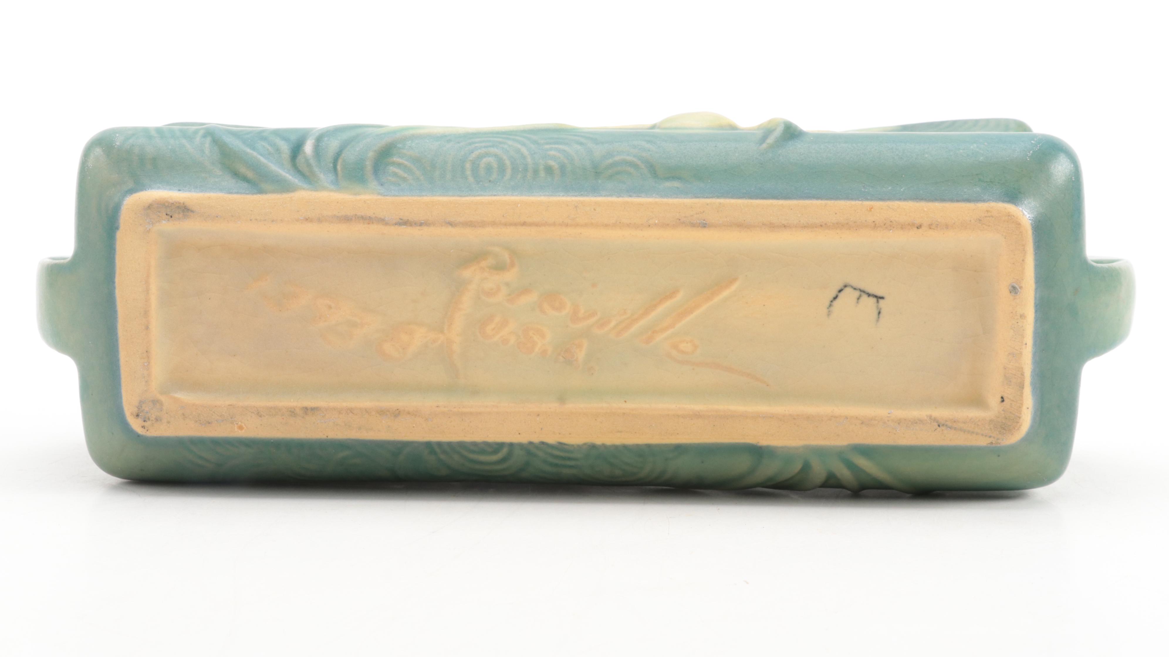 Roseville Pottery "Zephyr Lily" Planter and Vases with "Foxglove" Candlesticks