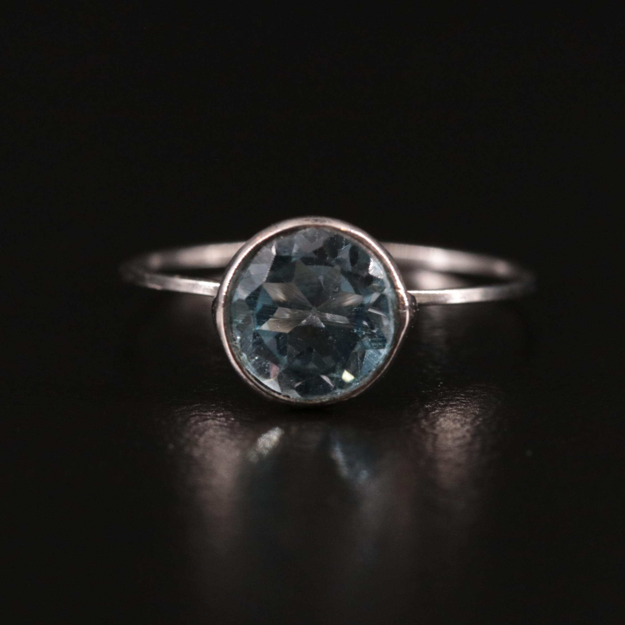14K Blue Topaz Ring