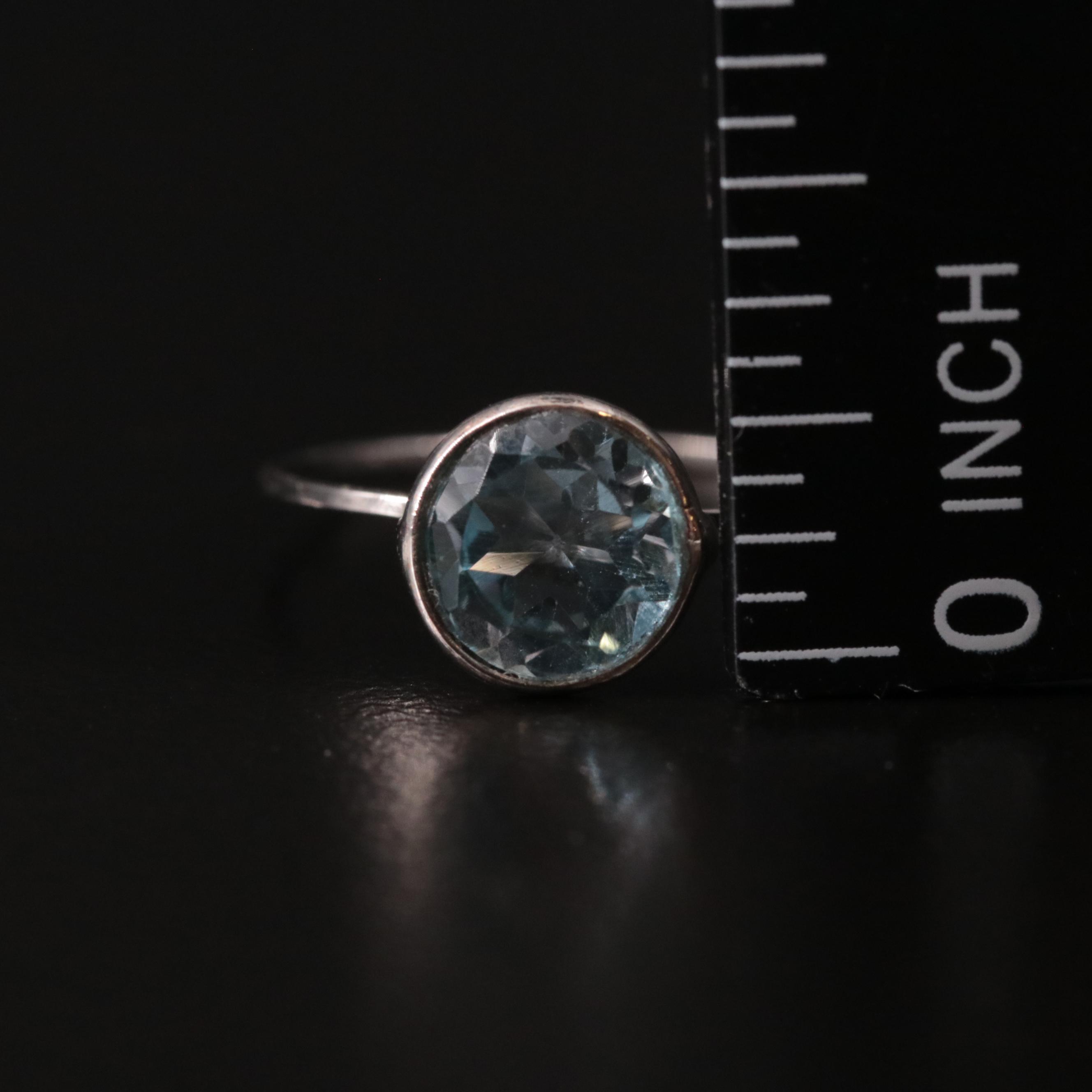 14K Blue Topaz Ring