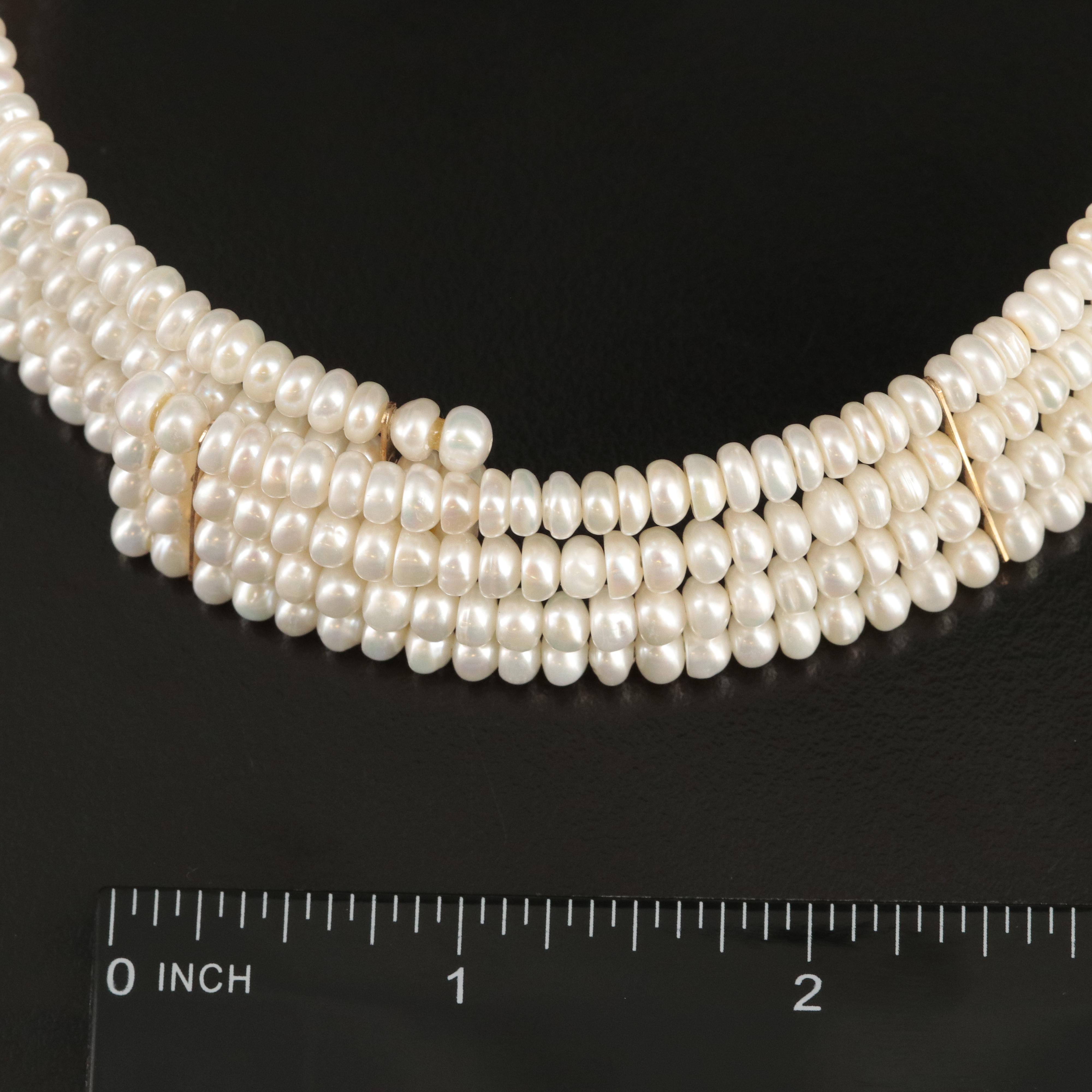 14K Pearl Collar
