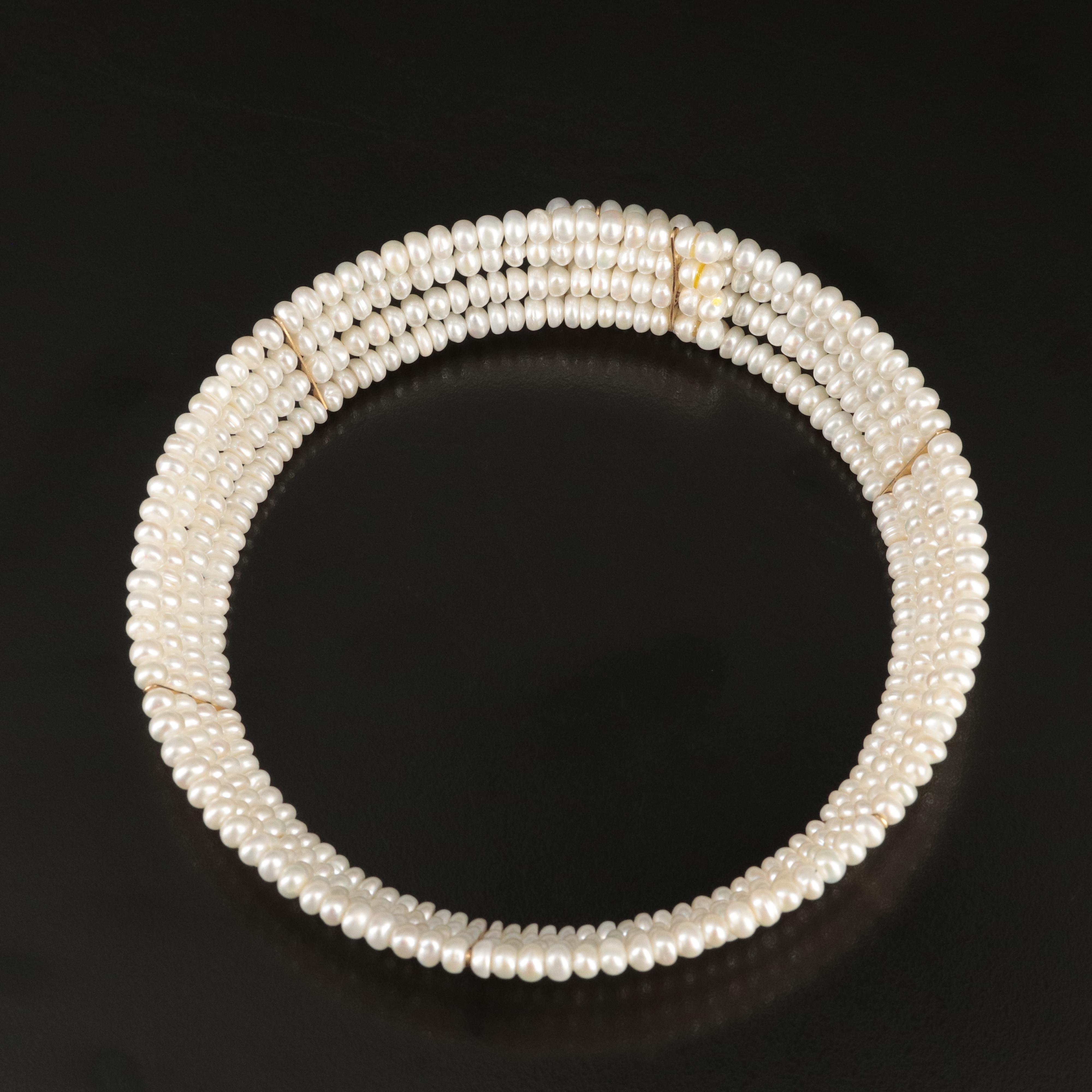 14K Pearl Collar