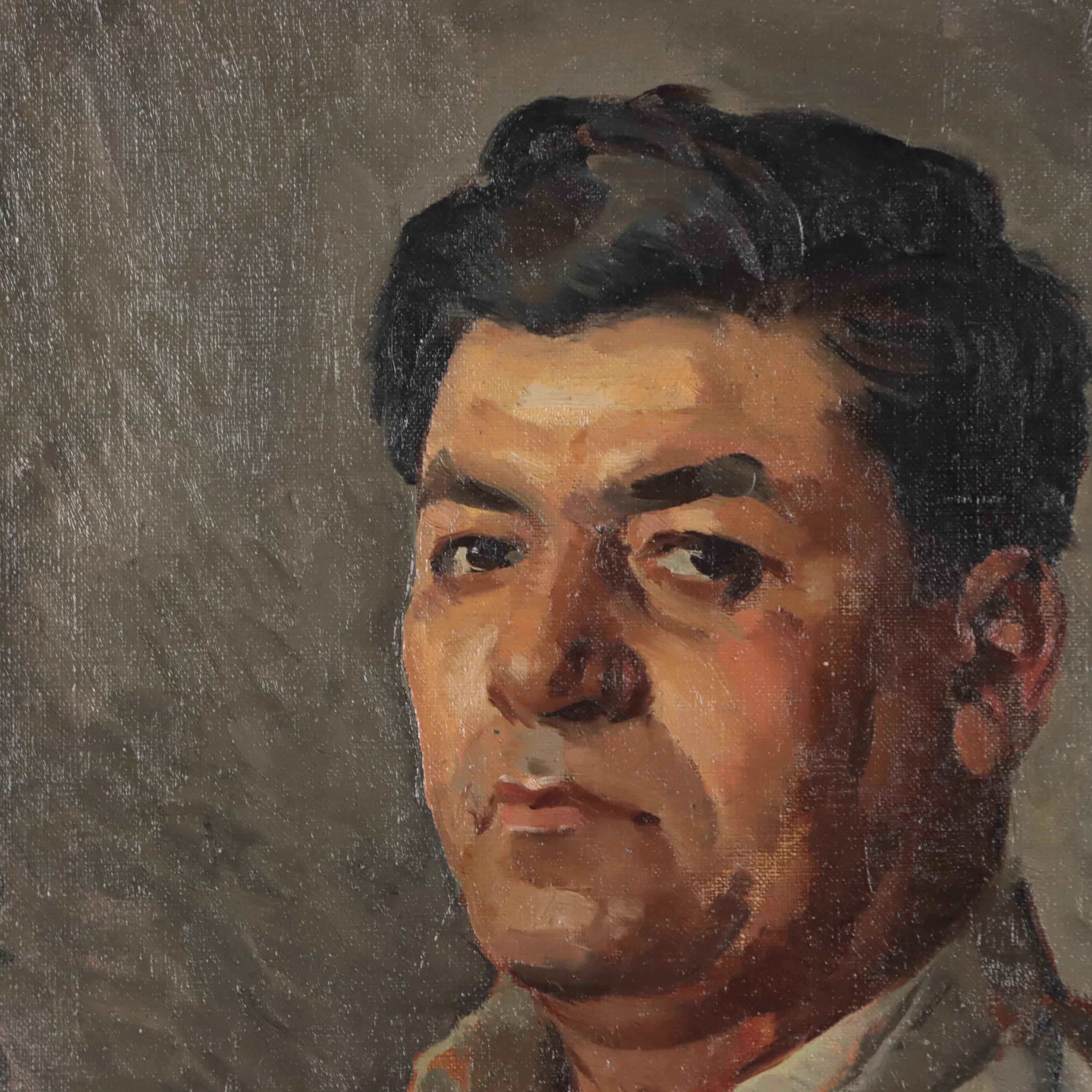 Frank Harmon Myers Portrait Oil Painting of a Man, Circa 1930