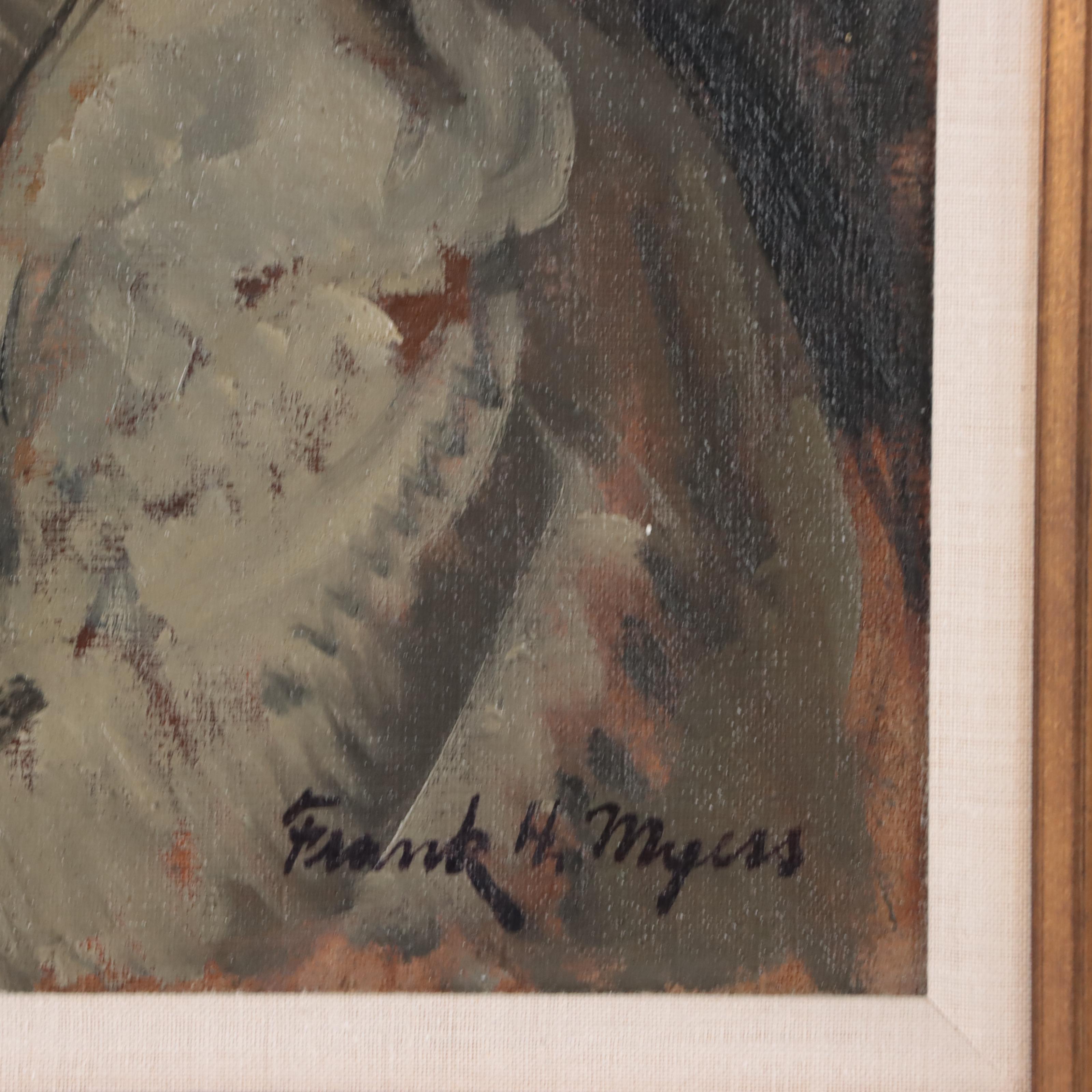 Frank Harmon Myers Portrait Oil Painting of a Man, Circa 1930