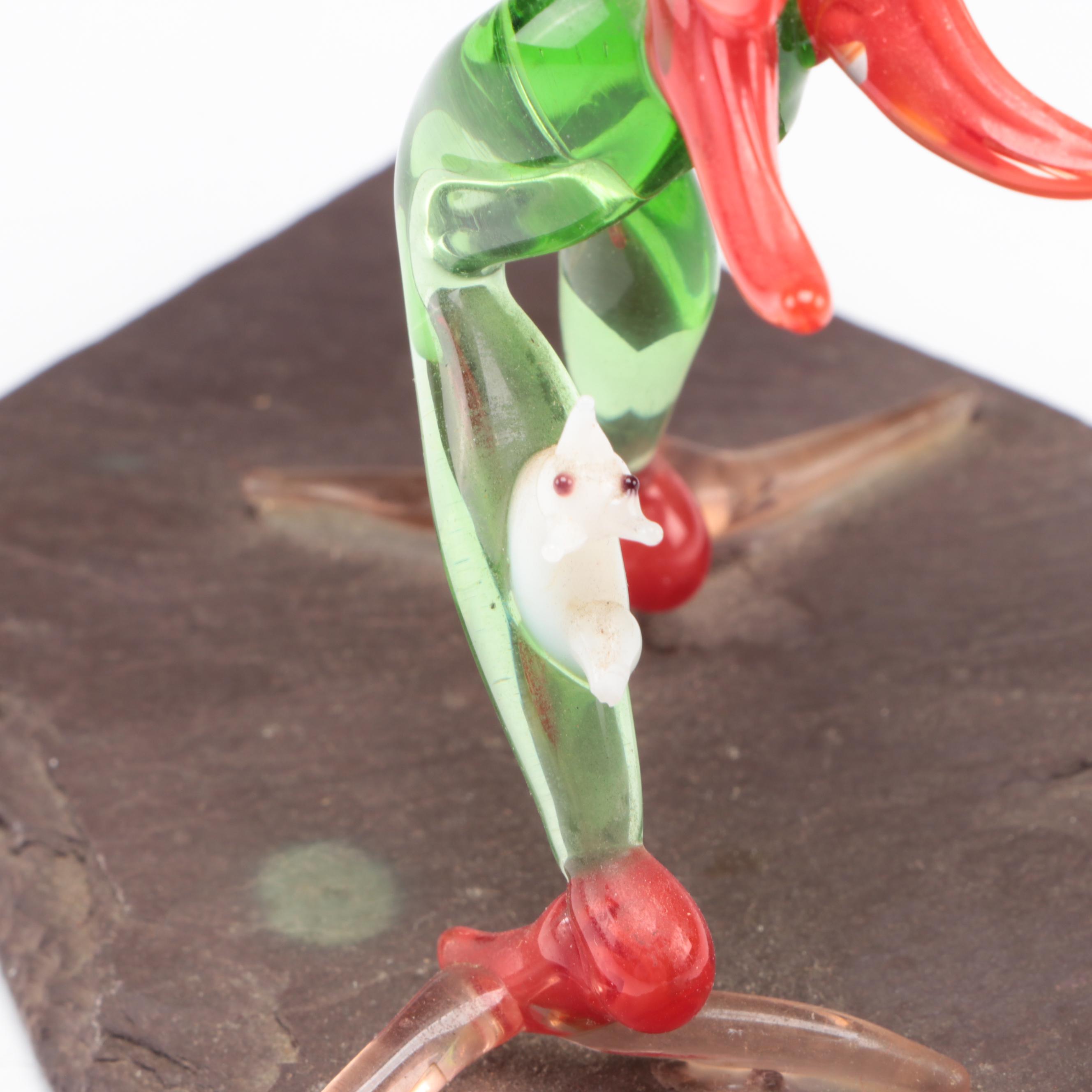 Flamework Glass Pied Piper of Hamelin Figural Group