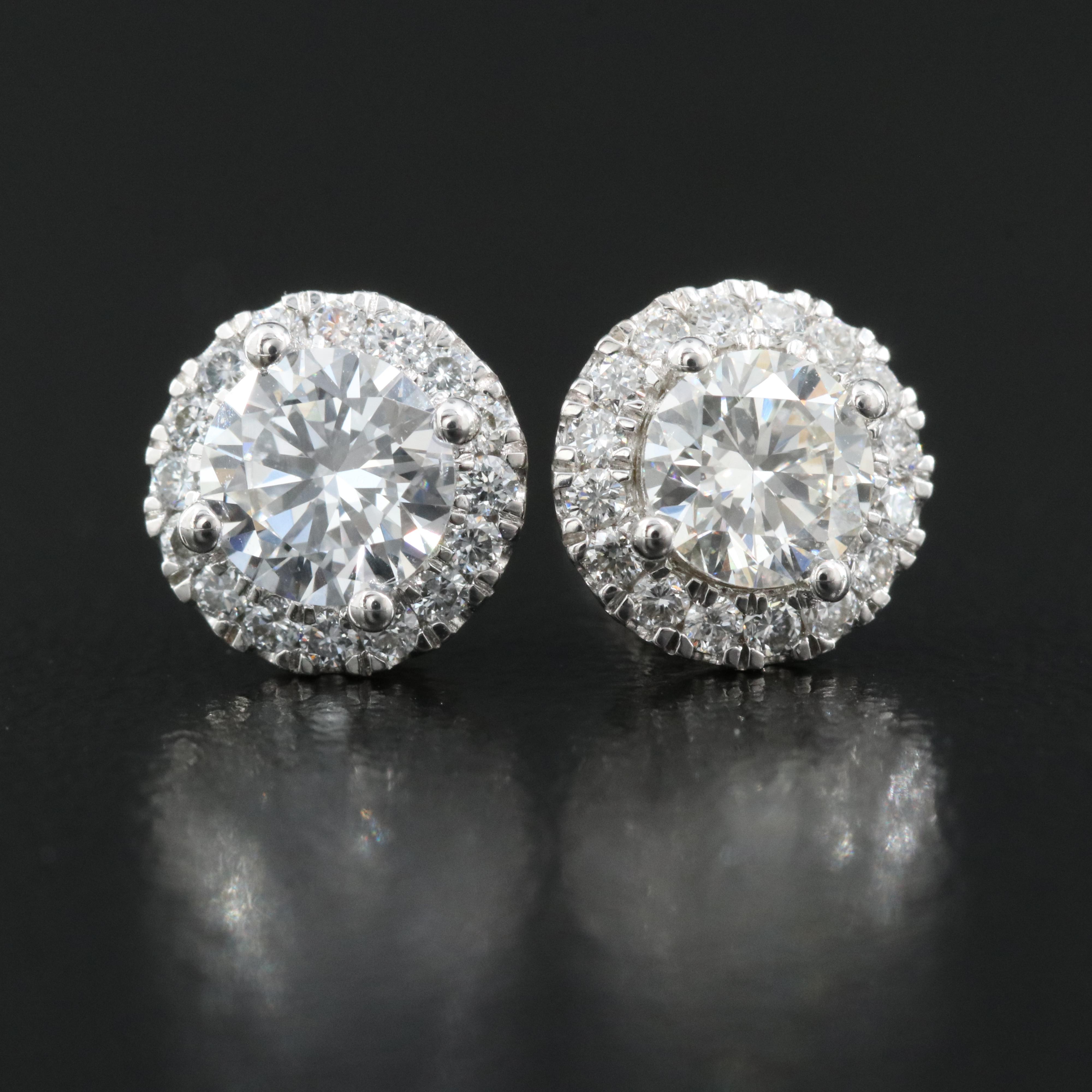 14K 1.01 CTW Lab Grown Diamond Stud Earrings
