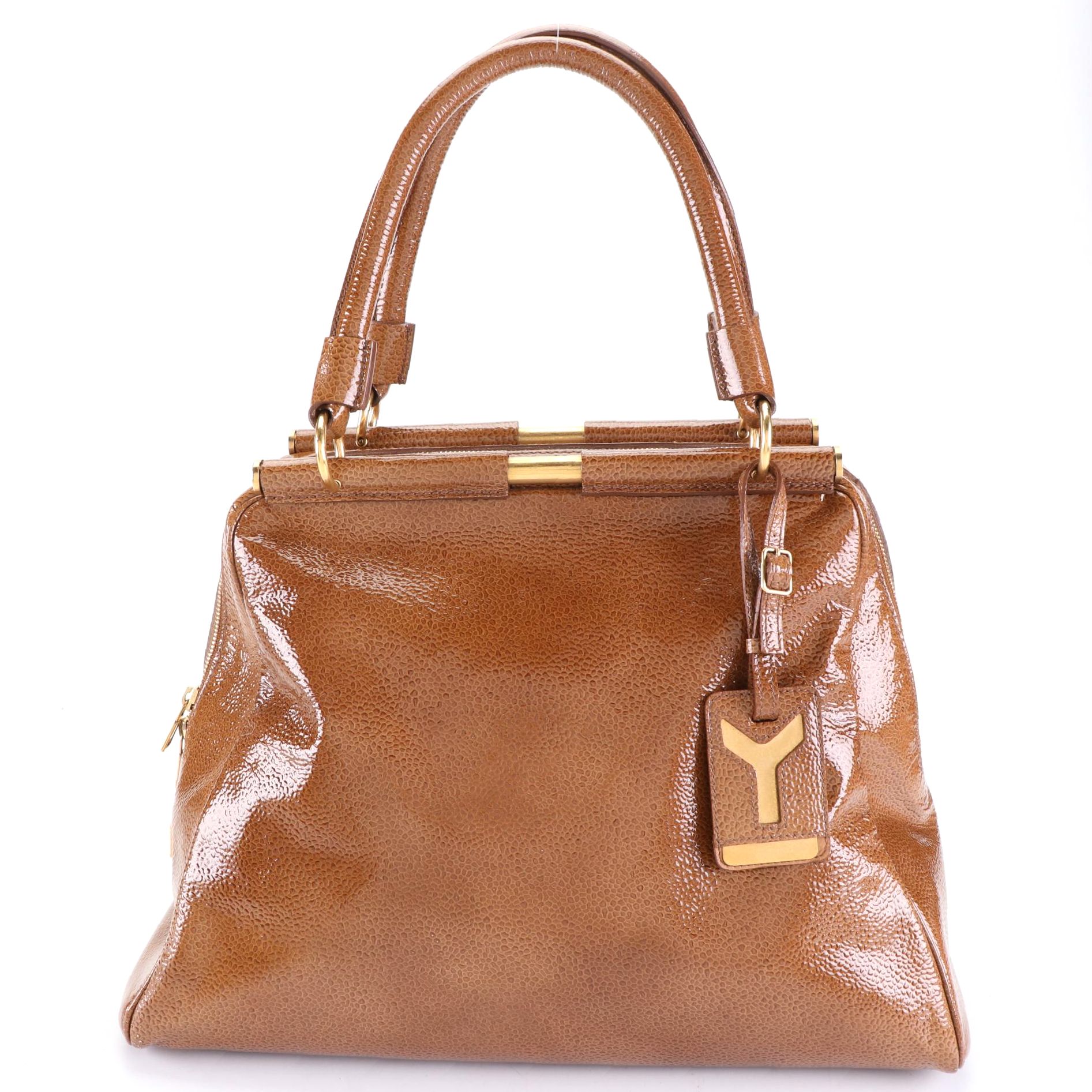 Yves Saint Laurent Majorelle Bag in Textured Patent Leather