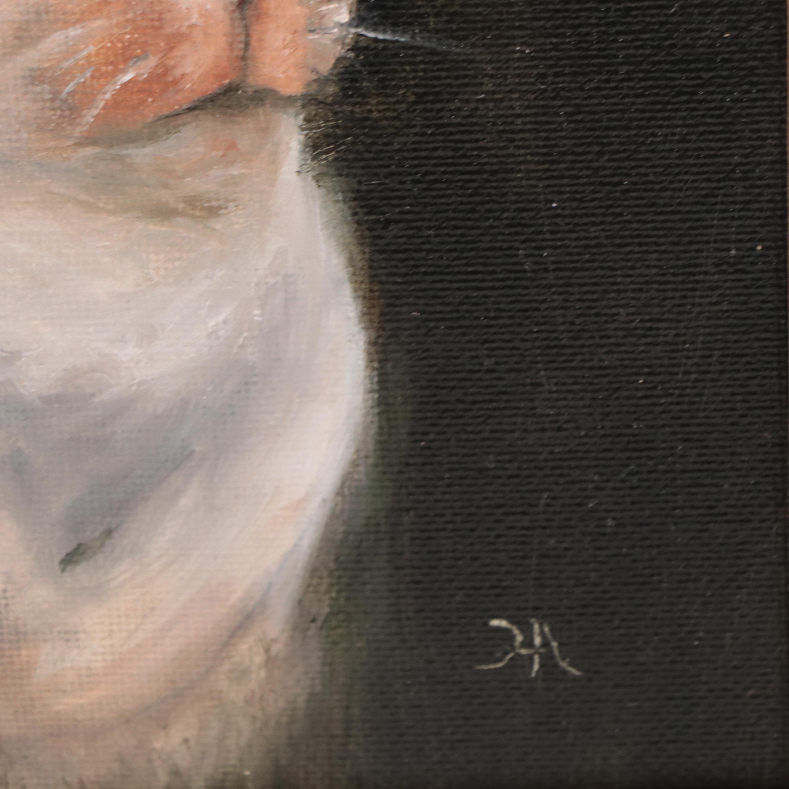 Houra H. Alghizzi Oil Painting "Bella the Bunny," 2023