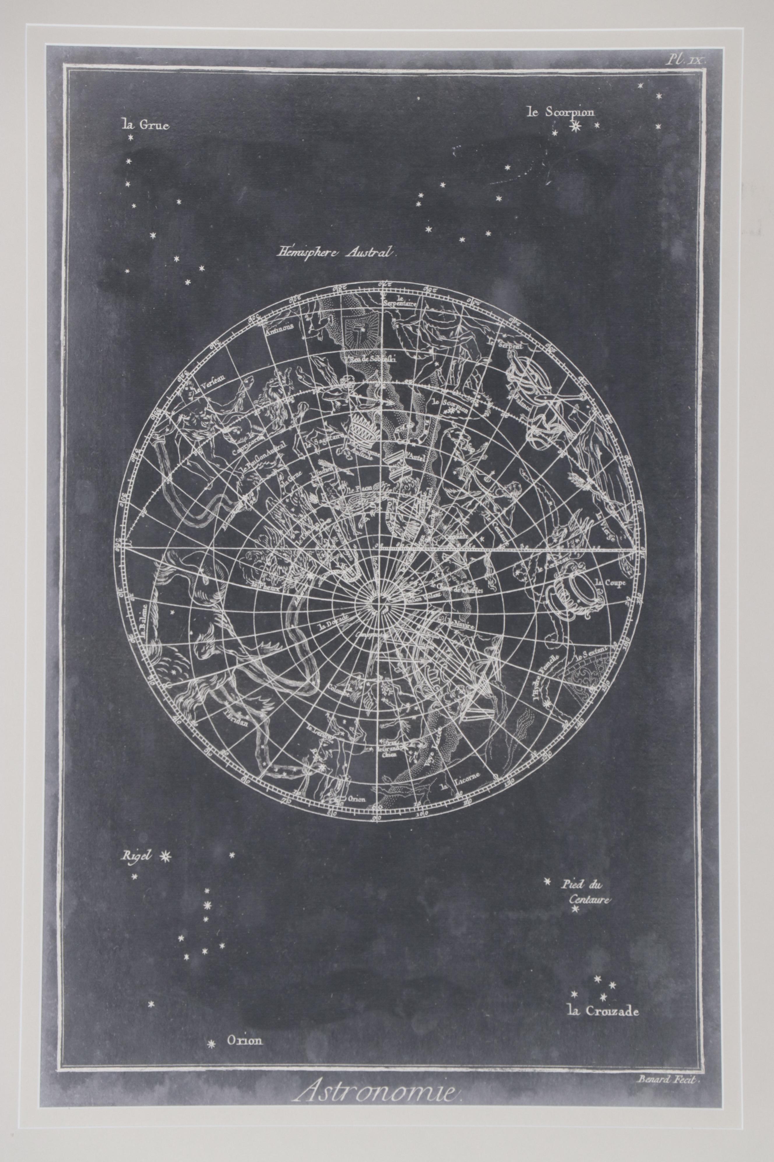 Giclée of Celestial Chart "Astronomie"