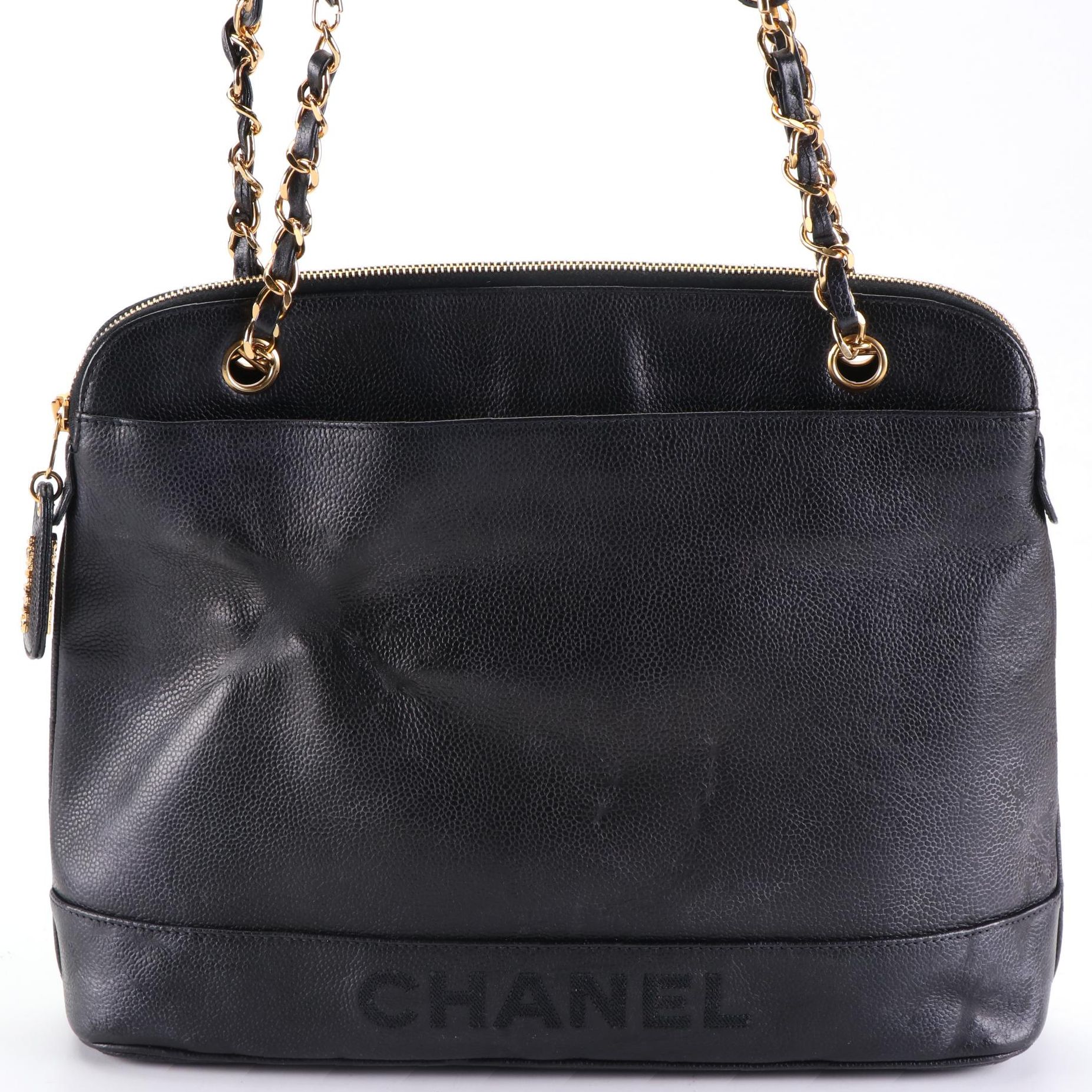 Chanel Caviar Leather Chain Strap Shoulder Bag