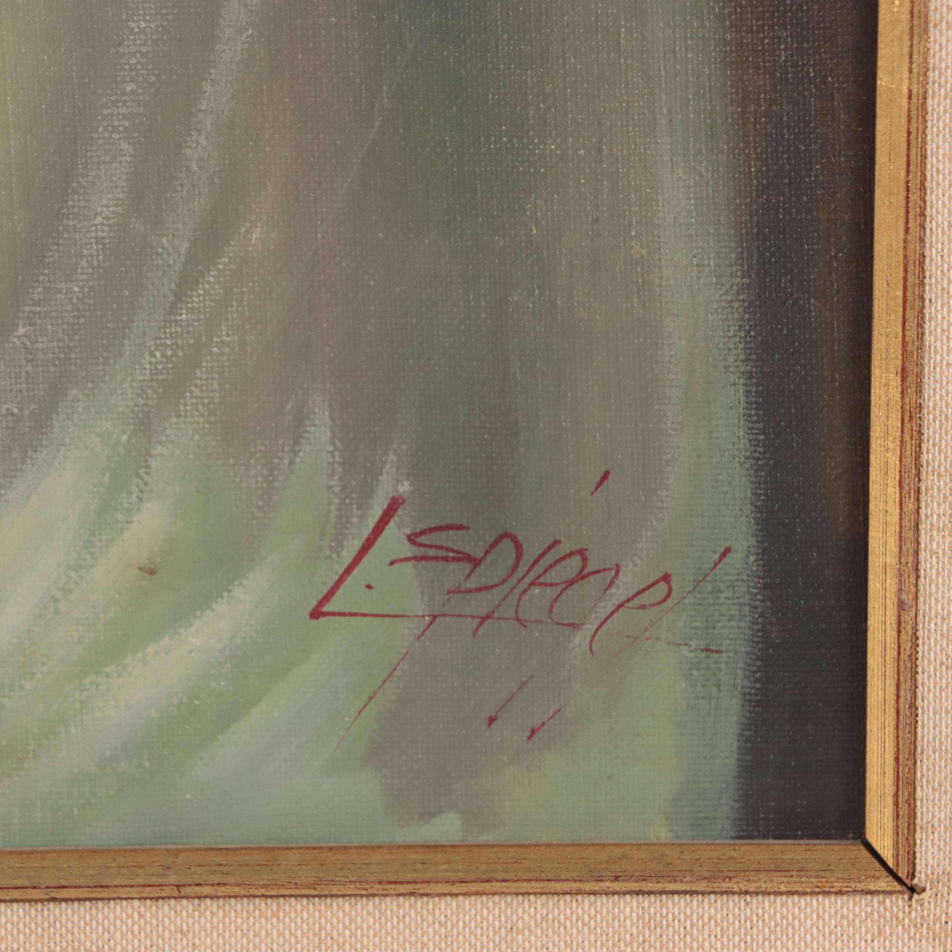 Louis Spiegel Genre Oil Painting "Rabbinical Discussion"