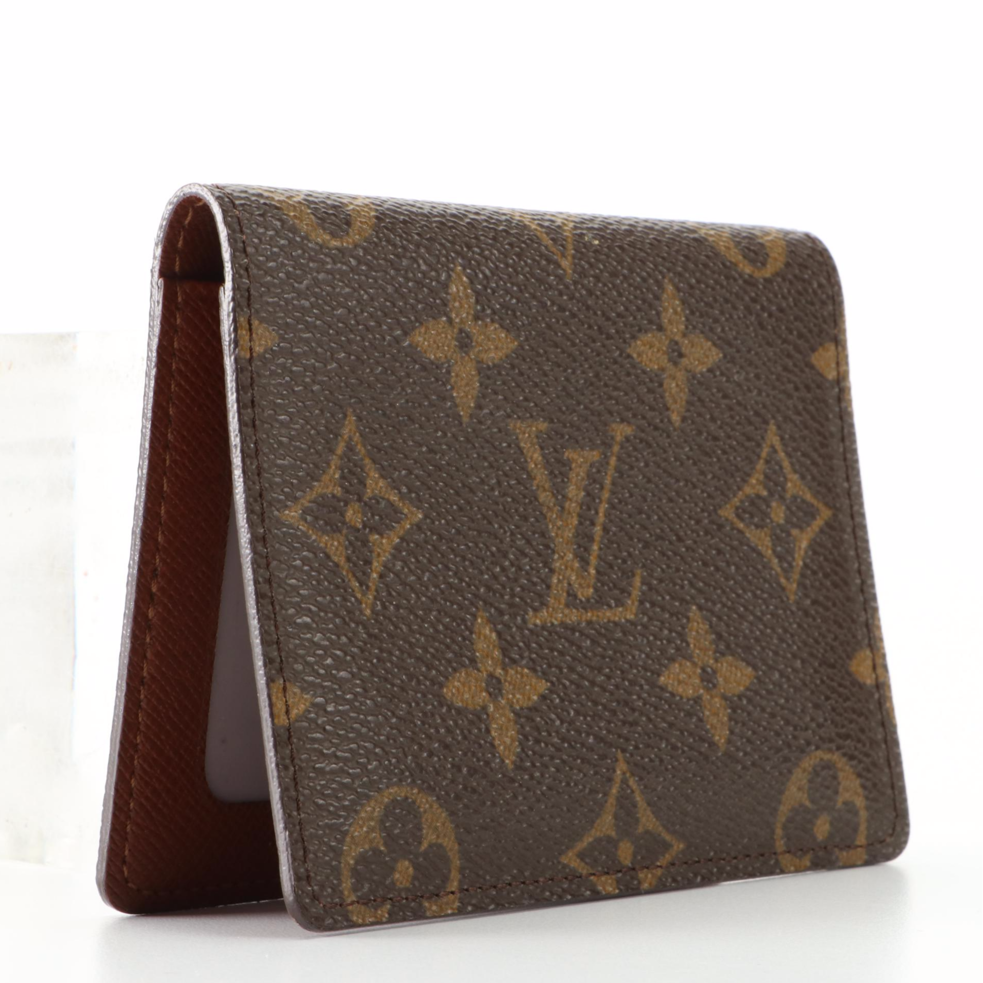 Louis Vuitton Card/ID Bifold Case in Monogram Canvas and Key Ring Chain