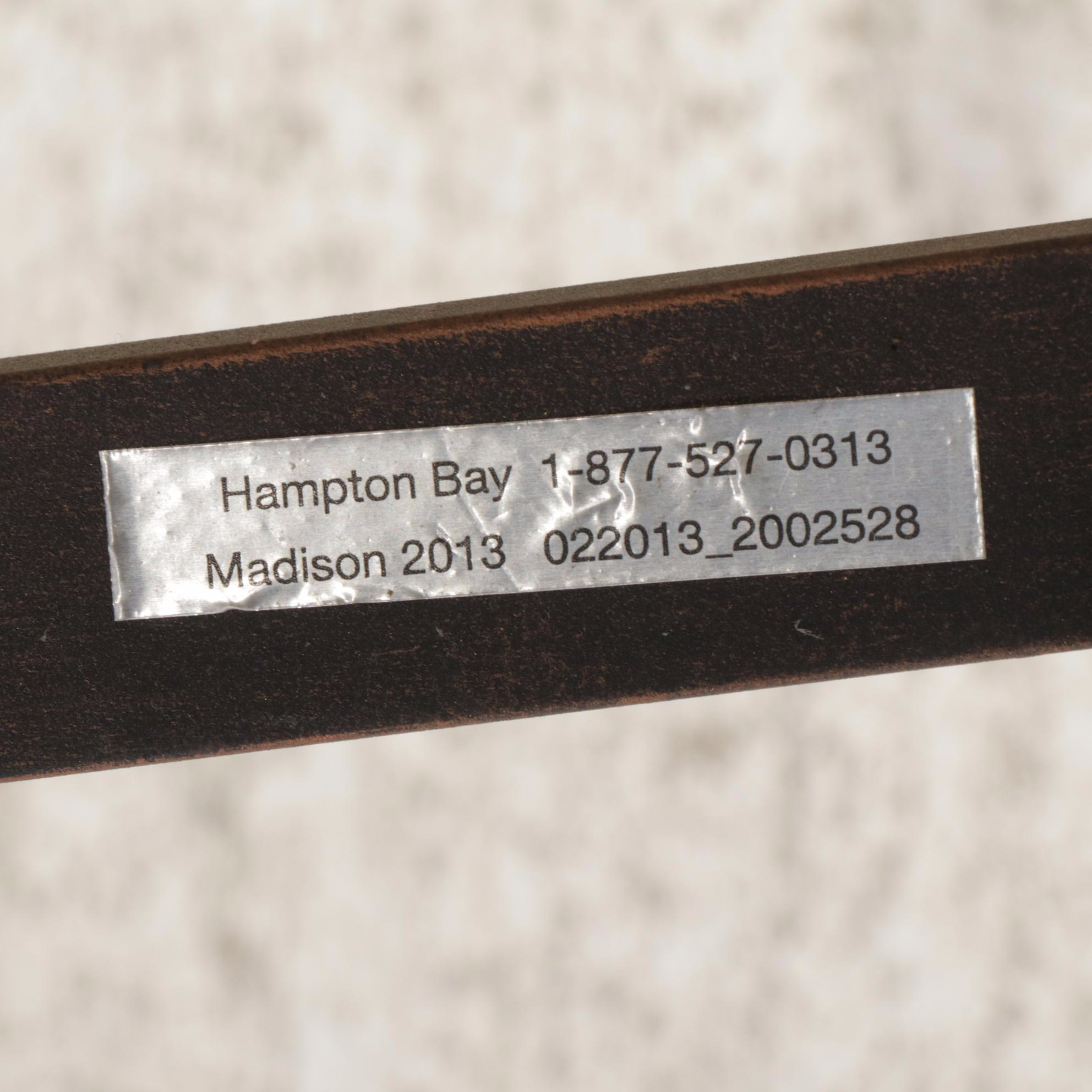 Pair of Hampton Bay Metal Frame Patio Chairs with Side Table