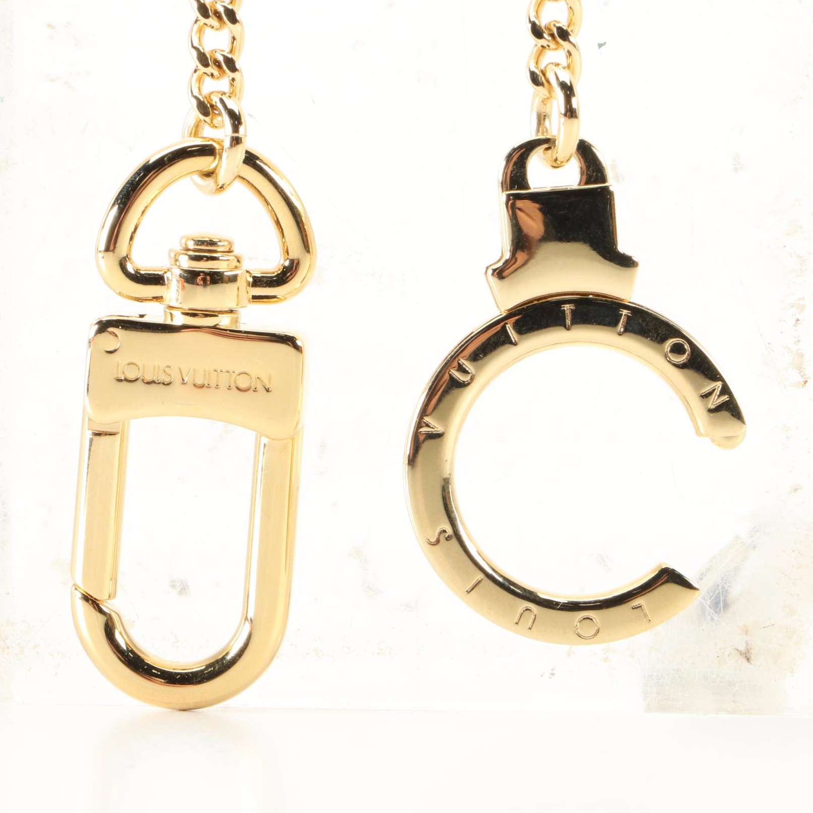 Louis Vuitton Card/ID Bifold Case in Monogram Canvas and Key Ring Chain