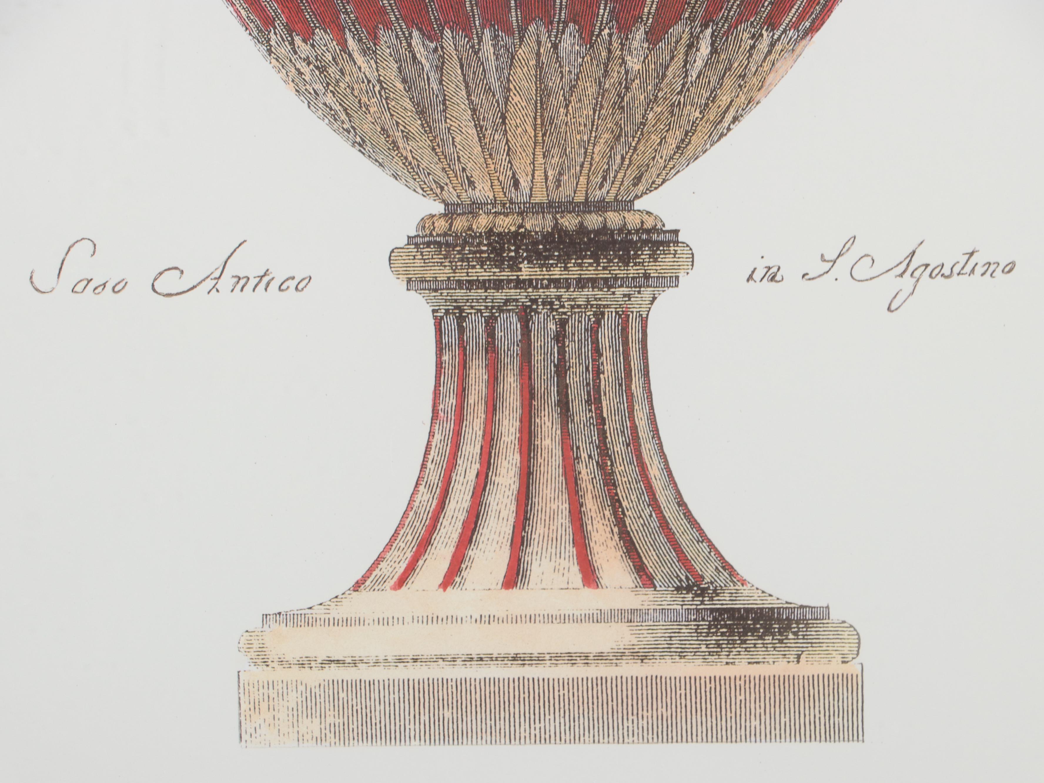 Offset Lithograph of Urn After Carlo Antonini