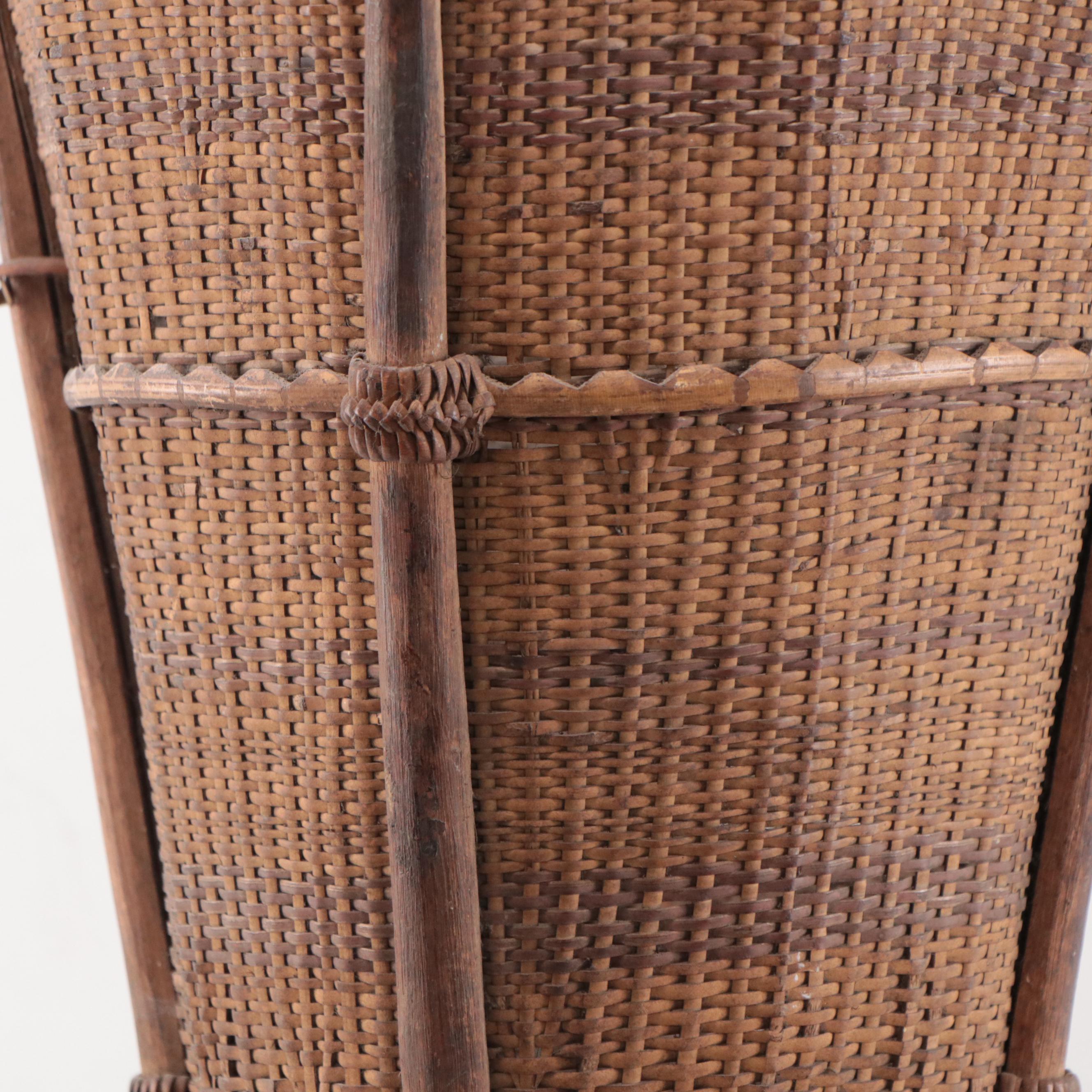 Iban Dayak (Indonesia) Woven Reed Rice Harvesting Baskets, Early 20th Century